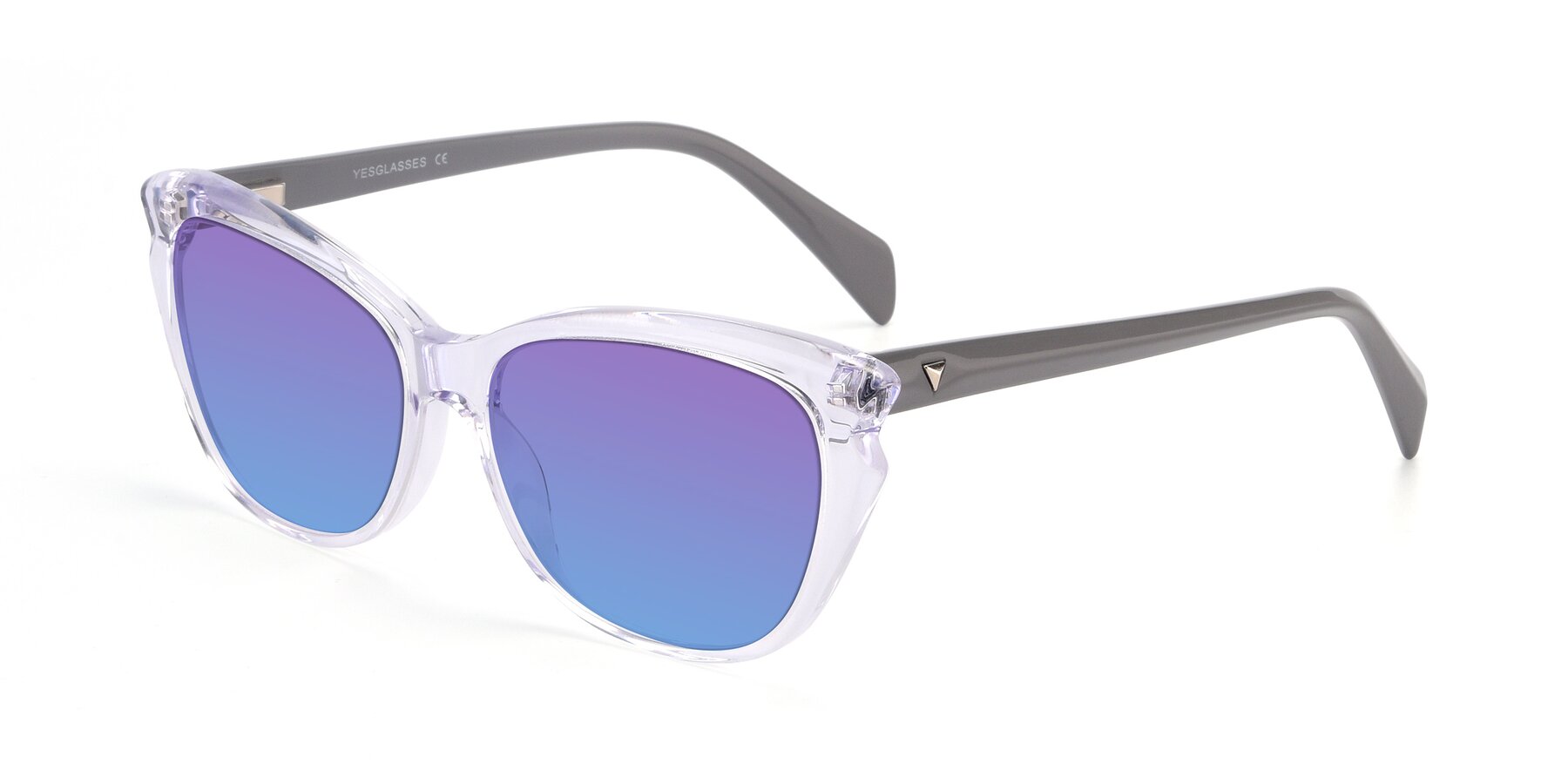 Angle of 17629 in Clear with Purple / Blue Gradient Lenses