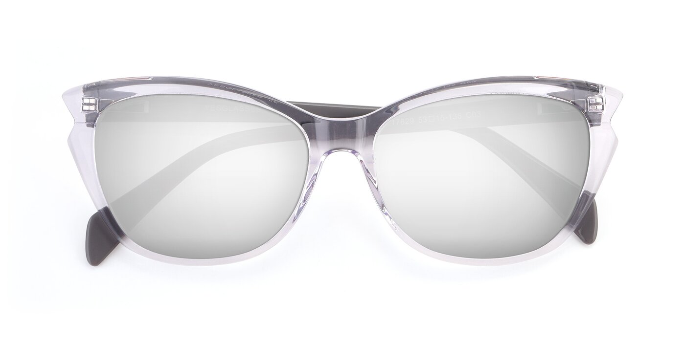 17629 - Clear Flash Mirrored Sunglasses