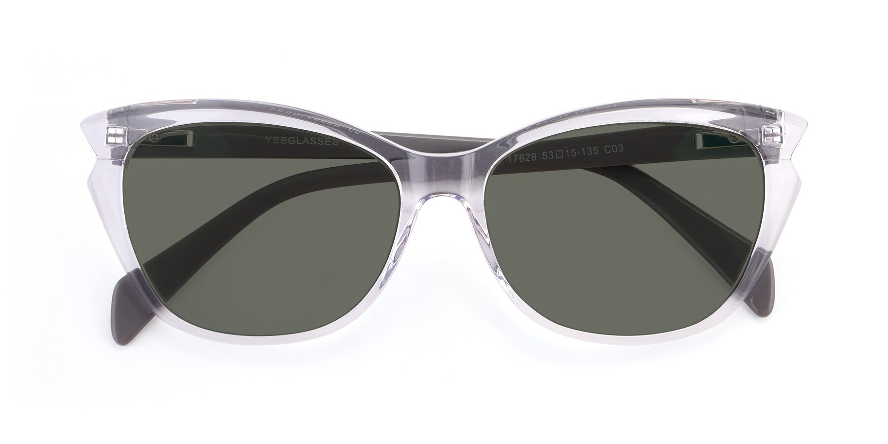 Folded Front of 17629 in Clear with Gray Polarized Lenses