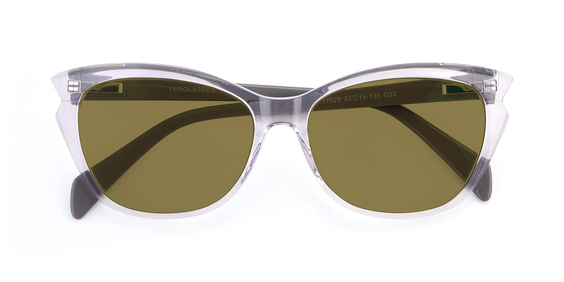 Folded Front of 17629 in Clear with Brown Polarized Lenses