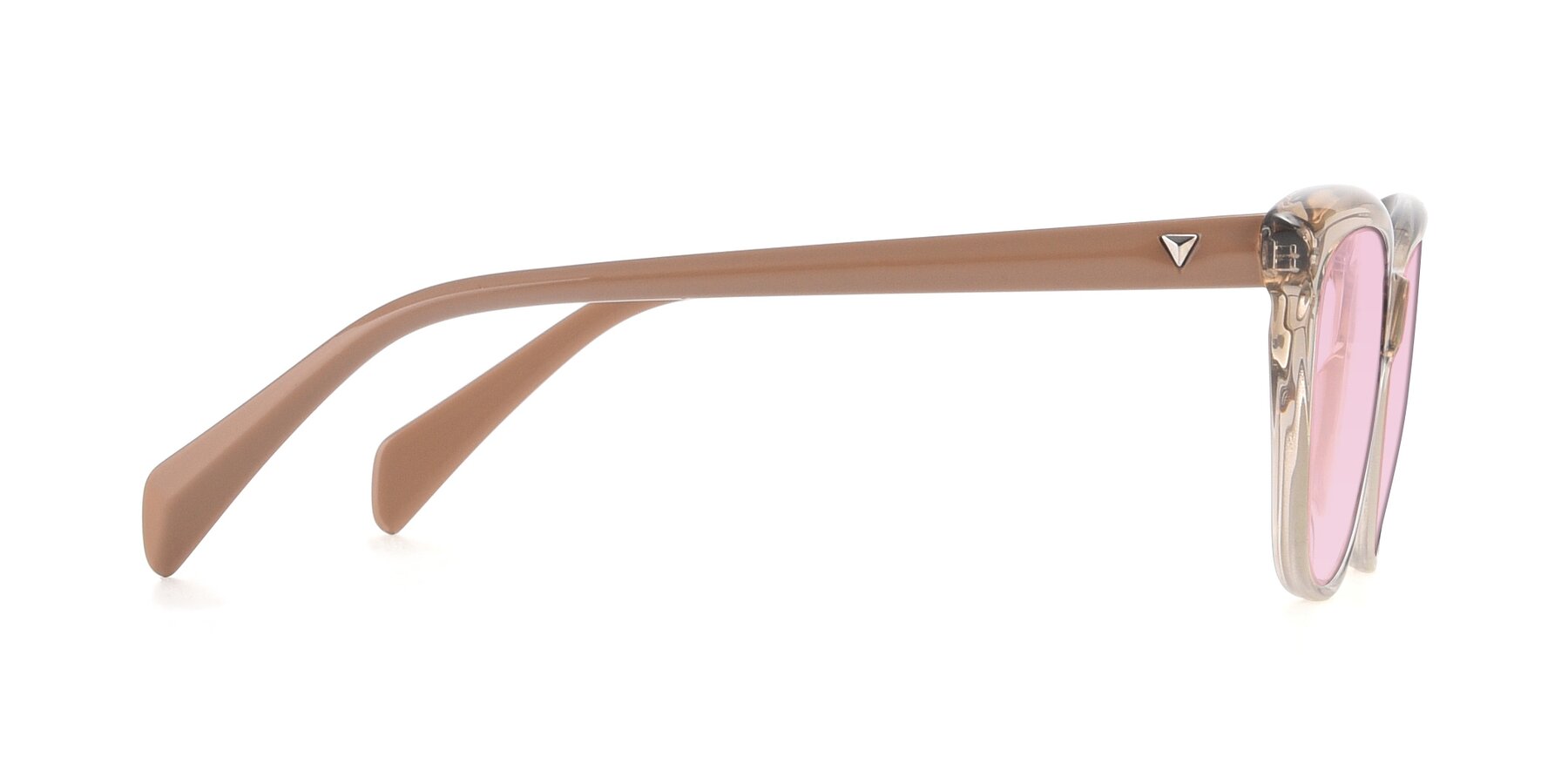 Side of 17629 in Transparent Brown with Light Pink Tinted Lenses