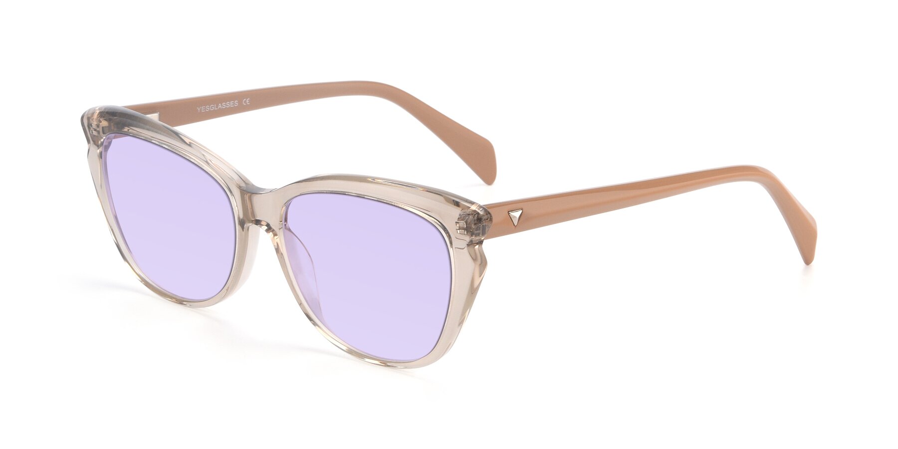 Angle of 17629 in Transparent Brown with Light Purple Tinted Lenses