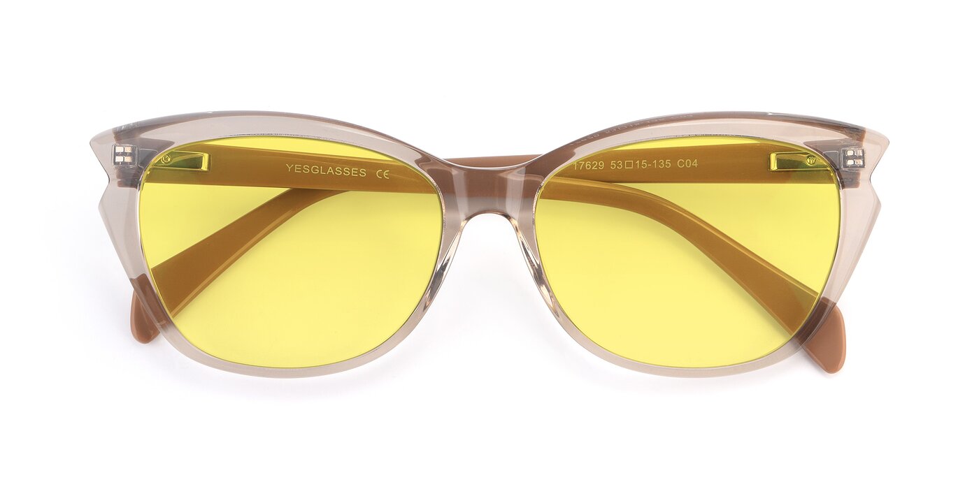 17629 - Transparent Brown Tinted Sunglasses