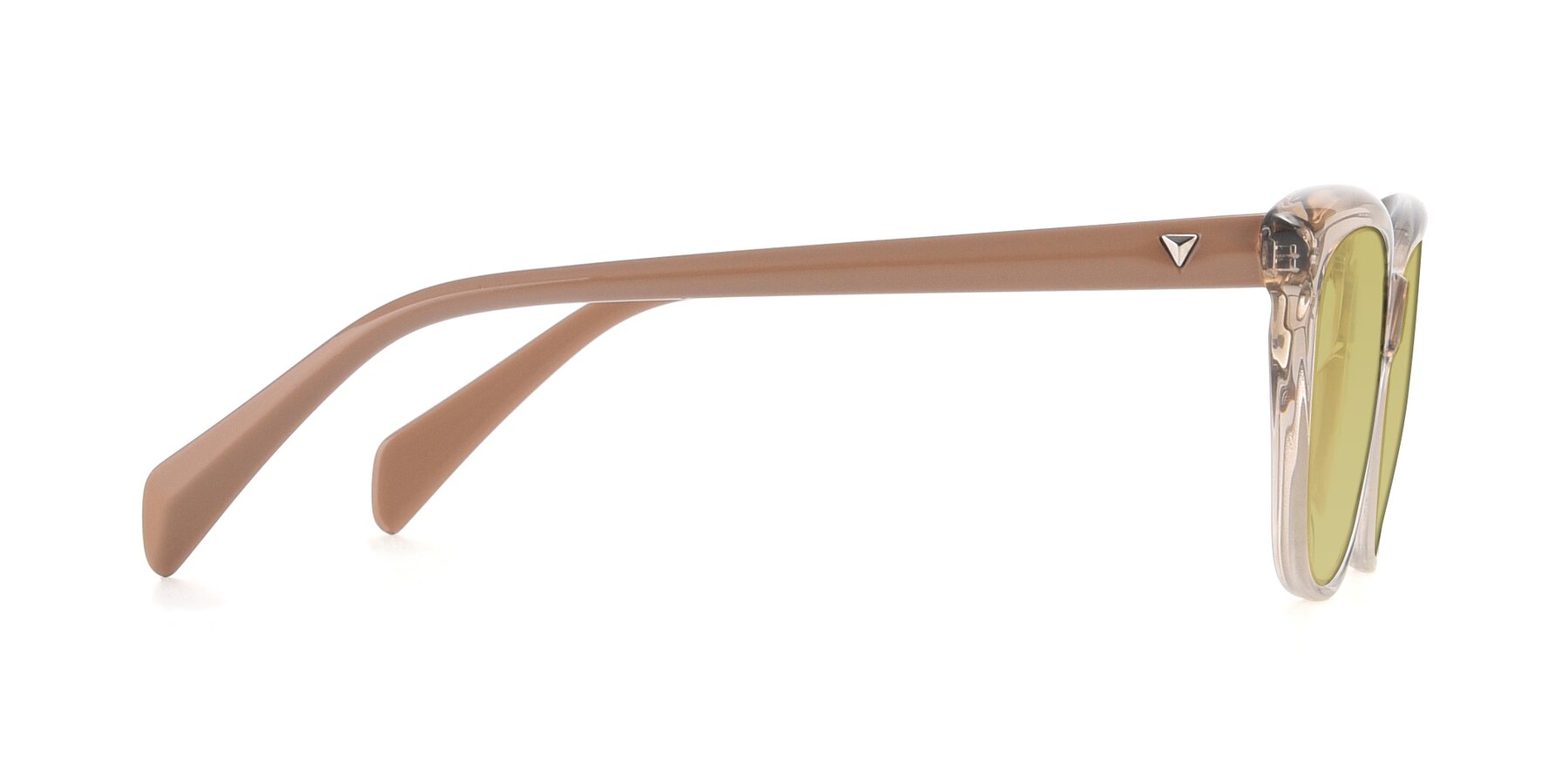 Side of 17629 in Transparent Brown with Medium Champagne Tinted Lenses
