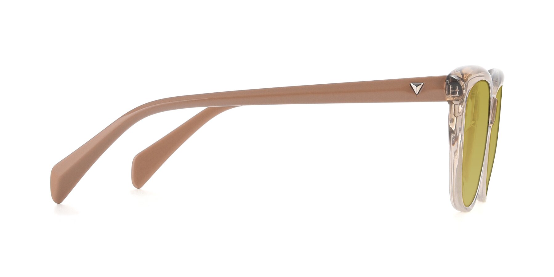 Side of 17629 in Transparent Brown with Champagne Tinted Lenses