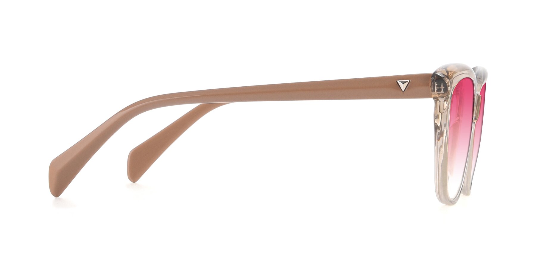 Side of 17629 in Transparent Brown with Pink Gradient Lenses