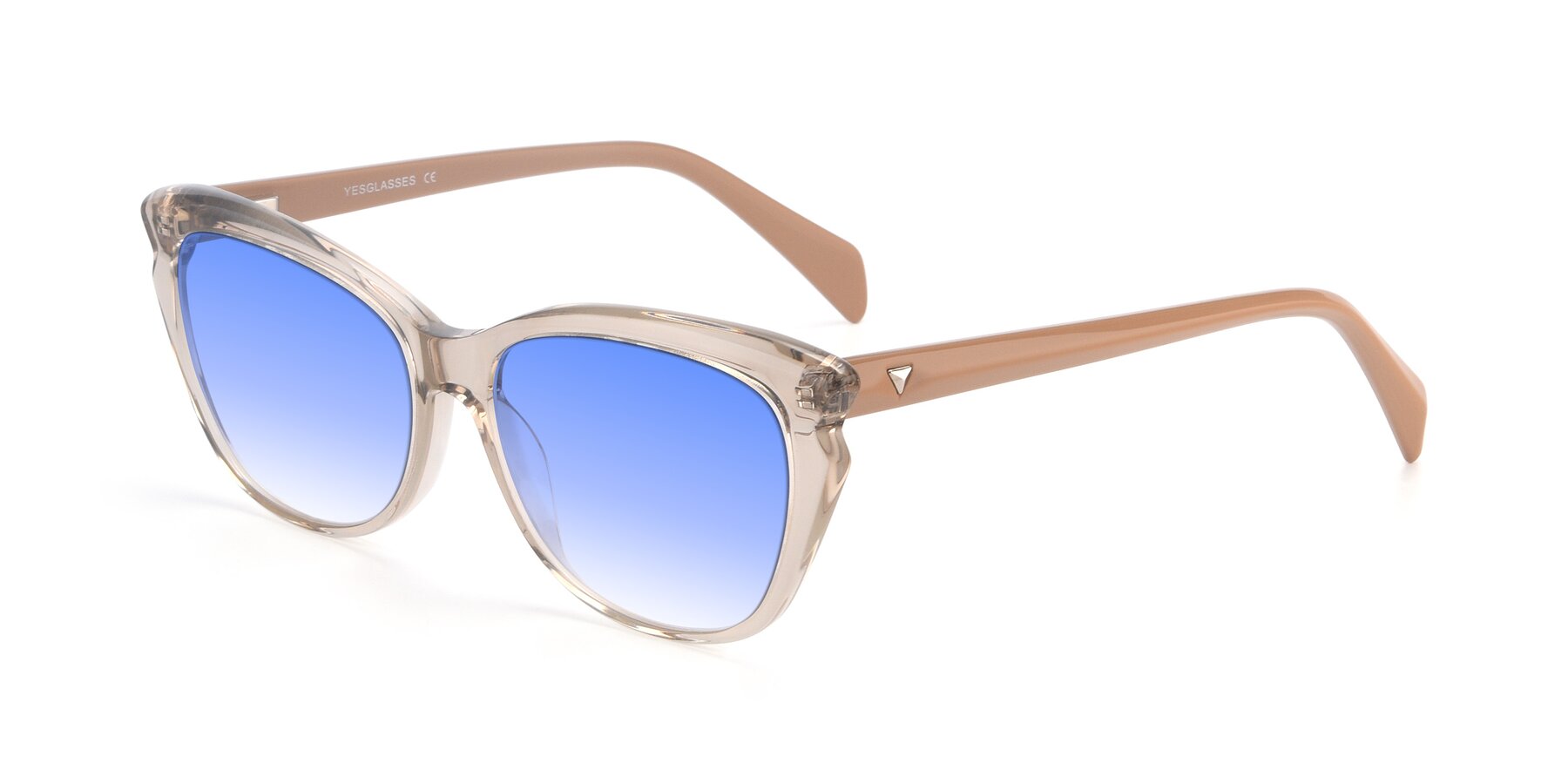 Angle of 17629 in Transparent Brown with Blue Gradient Lenses