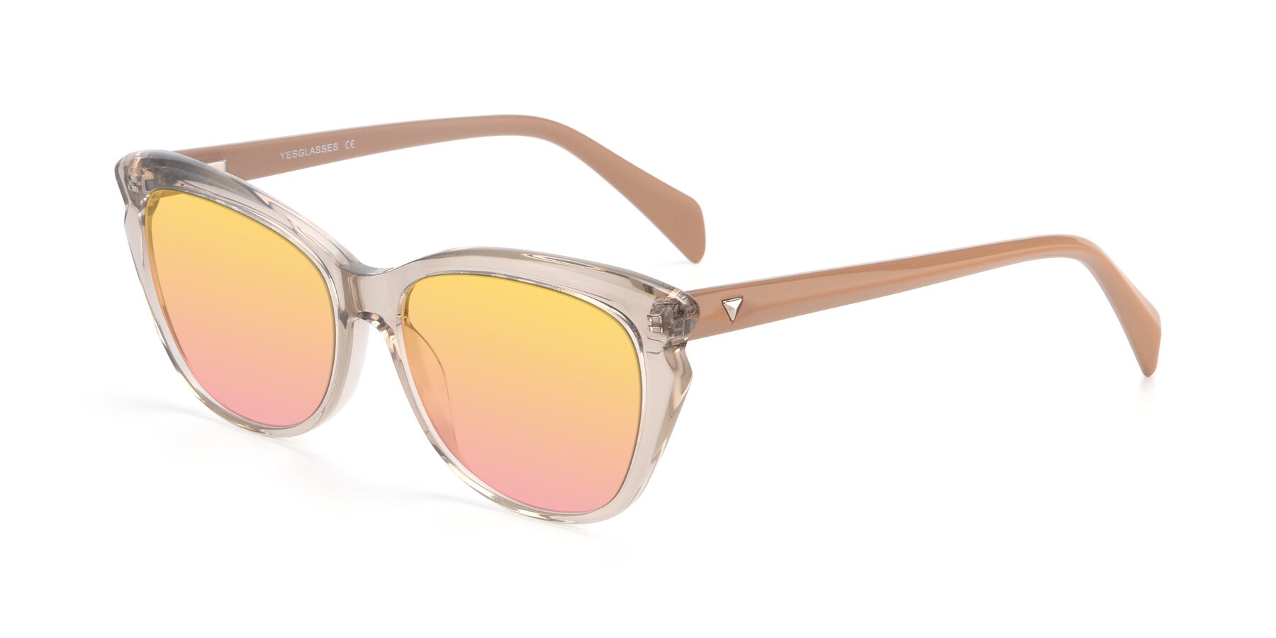 Angle of 17629 in Transparent Brown with Yellow / Pink Gradient Lenses