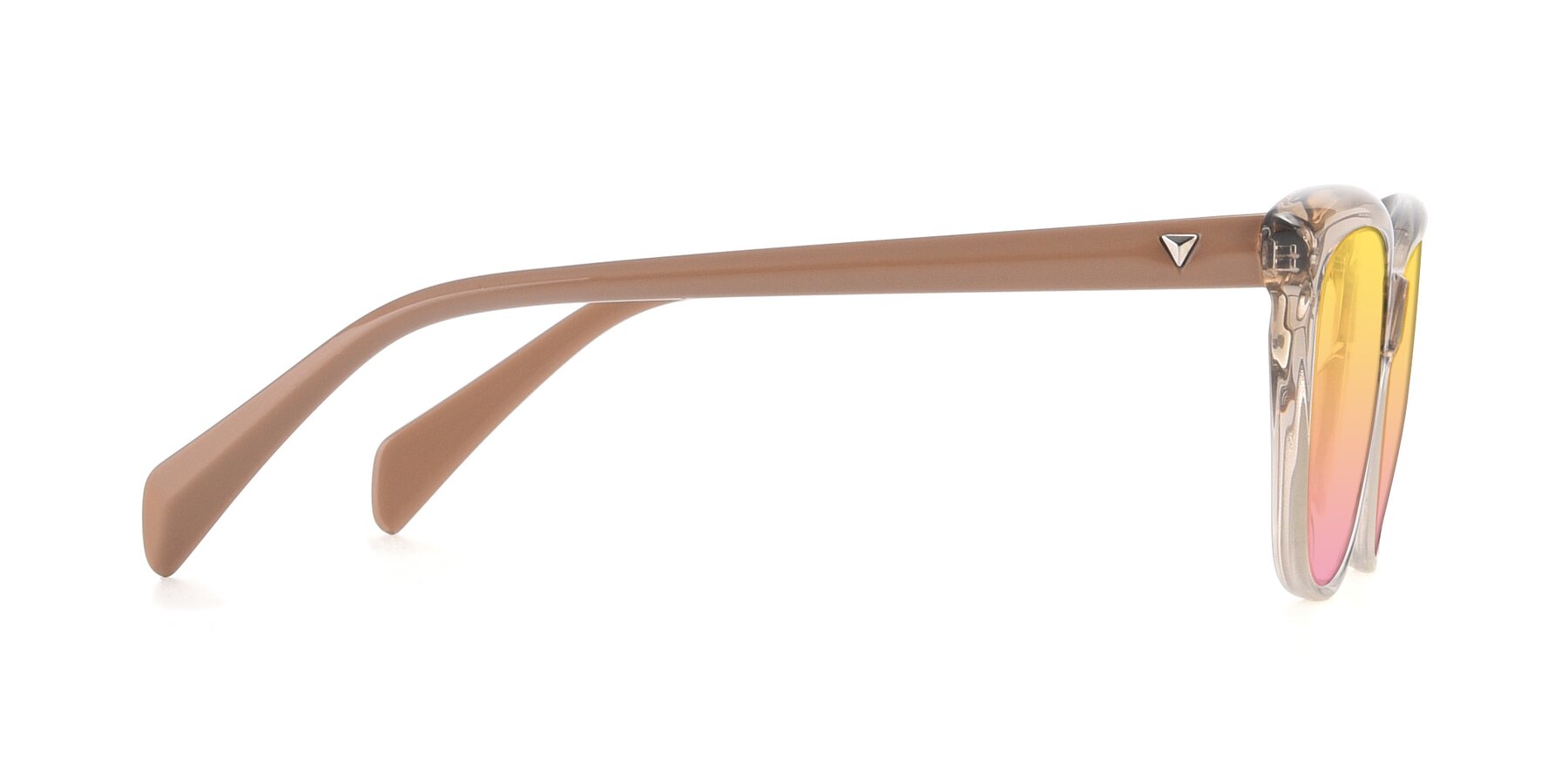 Side of 17629 in Transparent Brown with Yellow / Pink Gradient Lenses