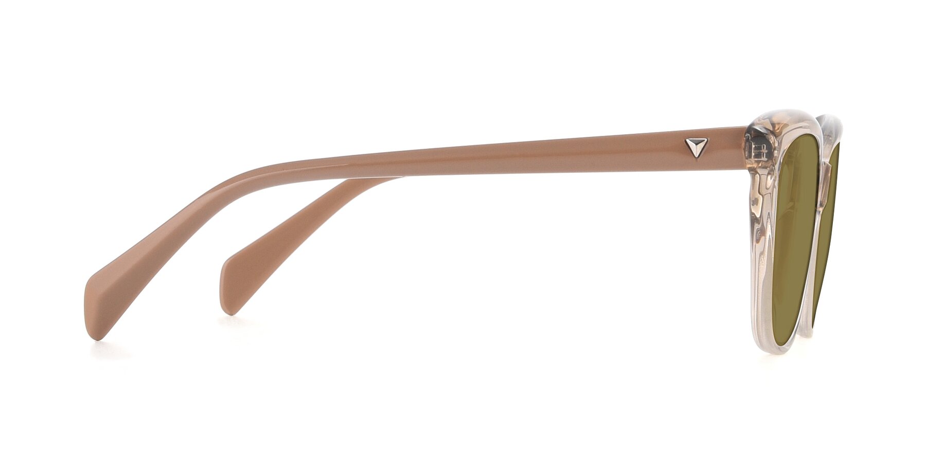 Side of 17629 in Transparent Brown with Brown Polarized Lenses