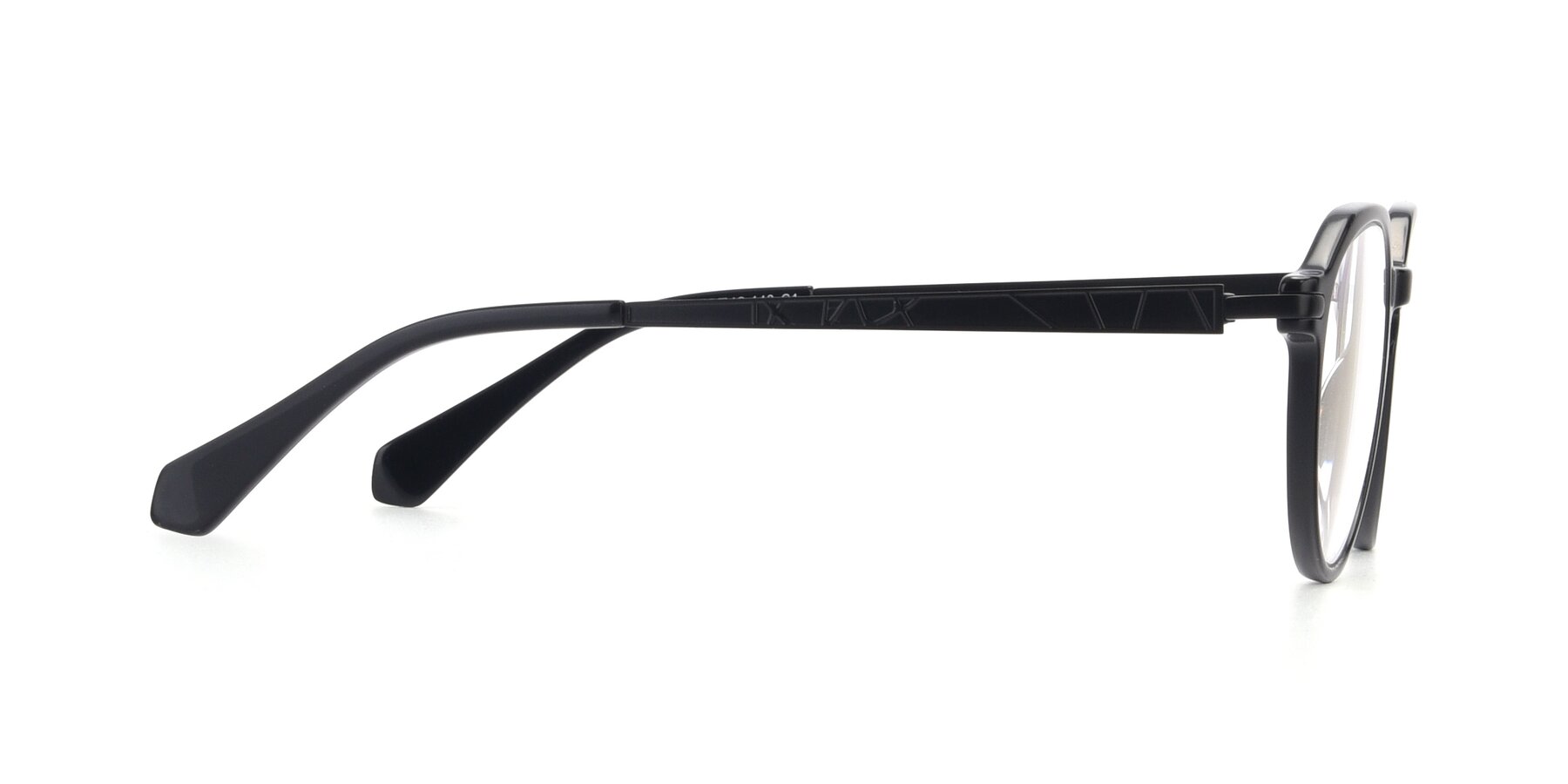 Side of 17643 in Black with Clear Reading Eyeglass Lenses