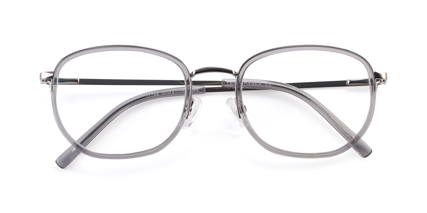 17702 - Silver / Transparent Eyeglasses
