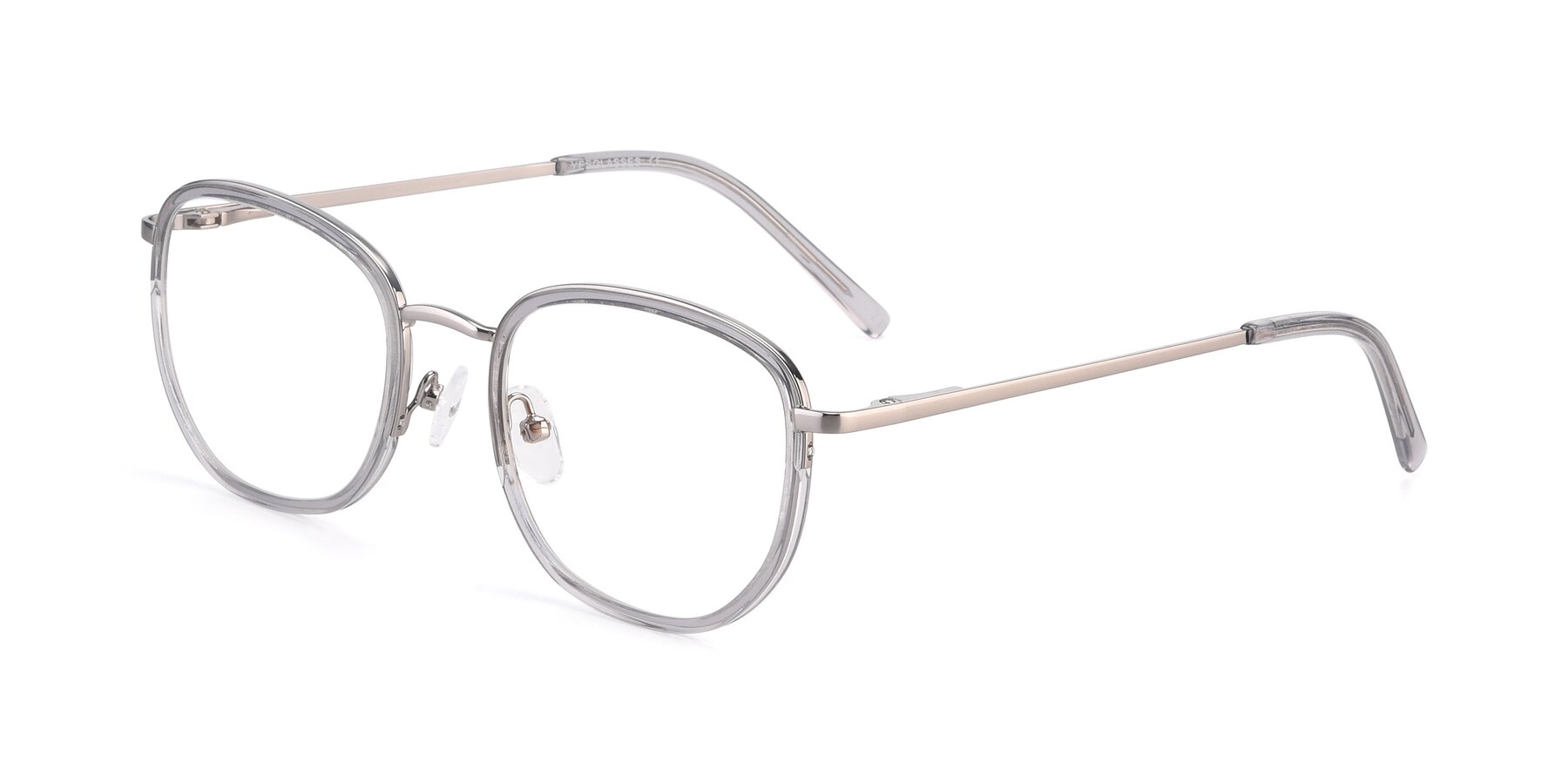 Angle of 17702 in Silver-Transparent with Clear Eyeglass Lenses