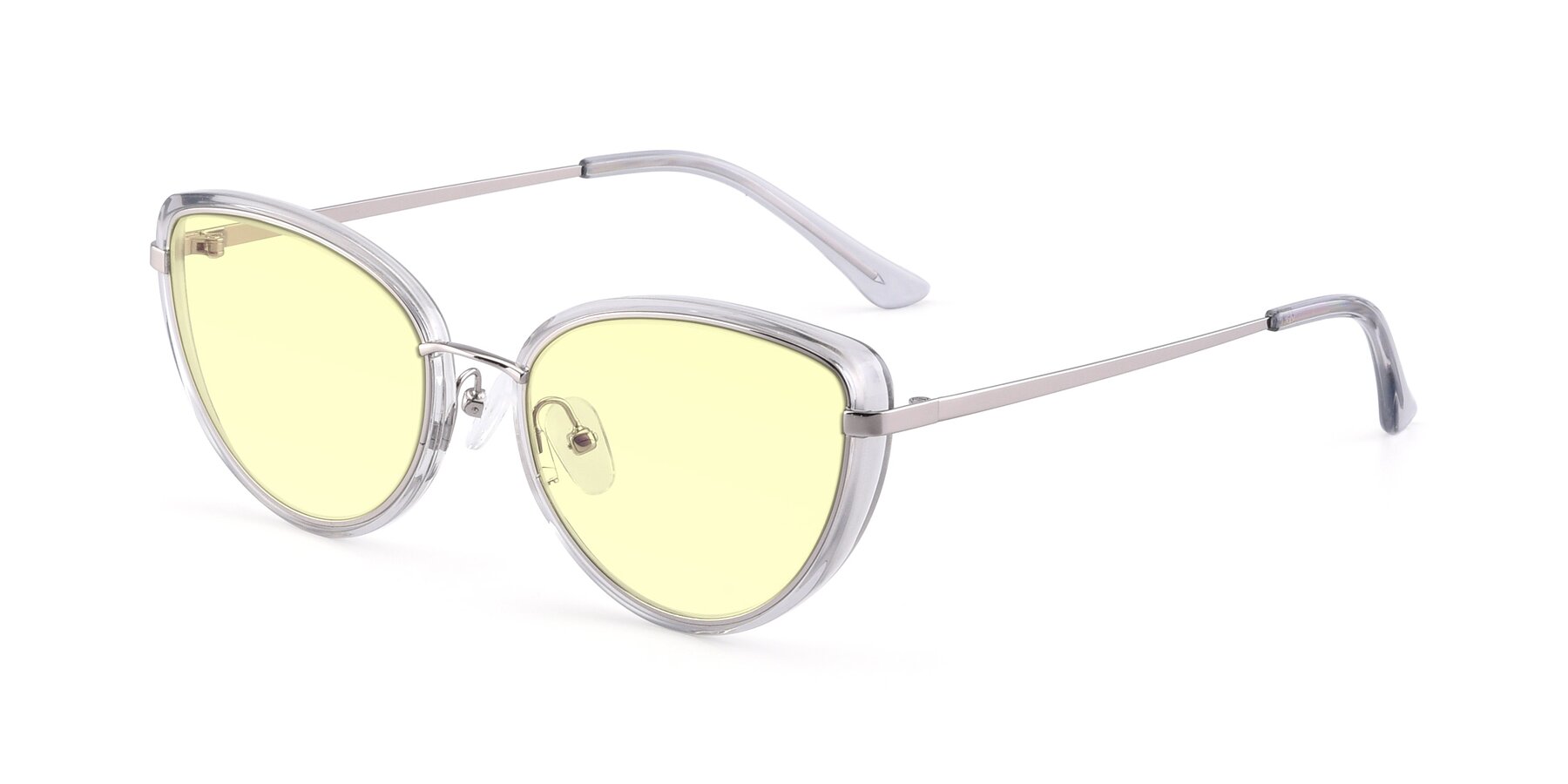 Angle of 17706 in Transparent Grey-Silver with Light Yellow Tinted Lenses