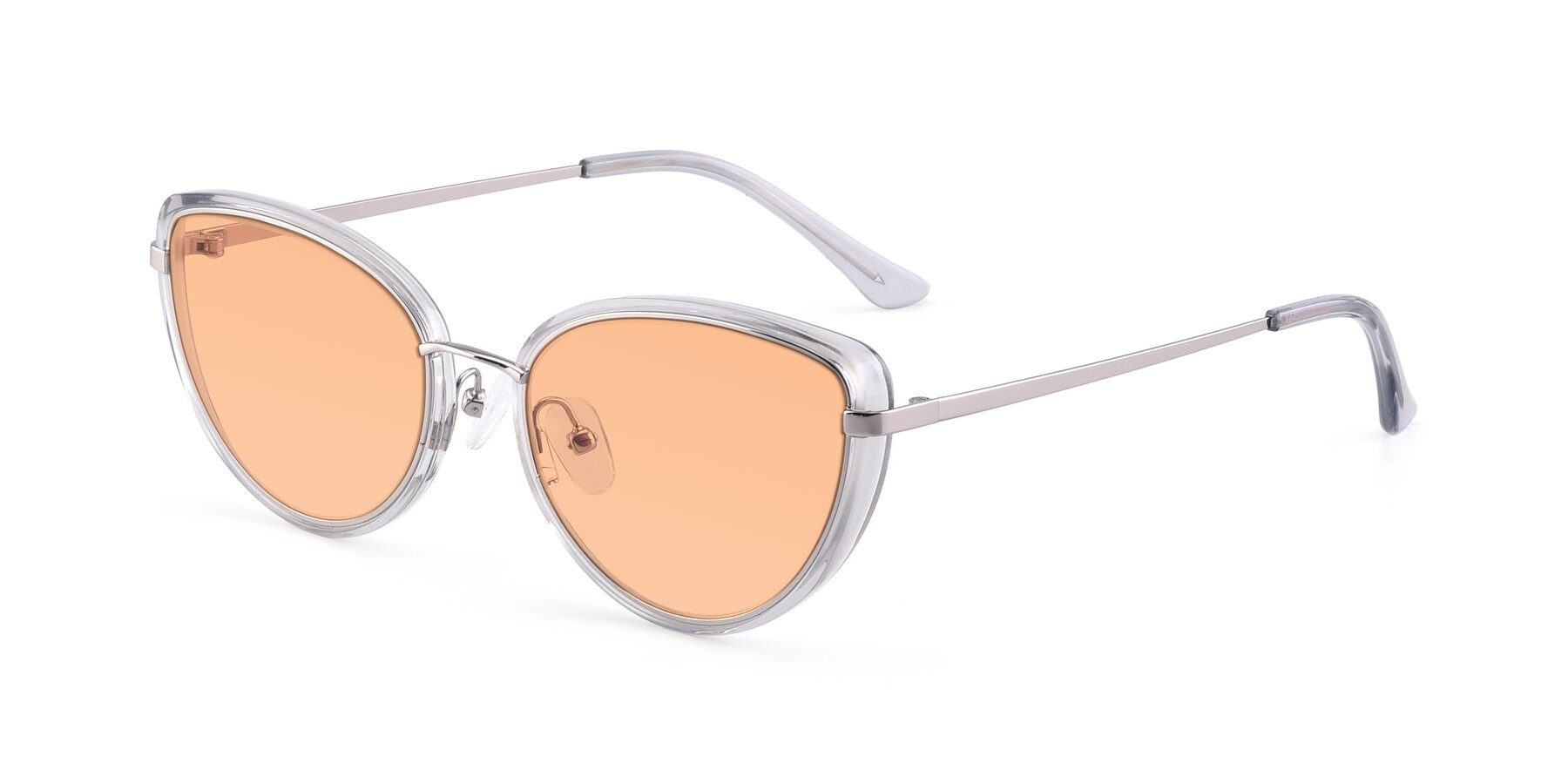 Angle of 17706 in Transparent Grey-Silver with Light Orange Tinted Lenses