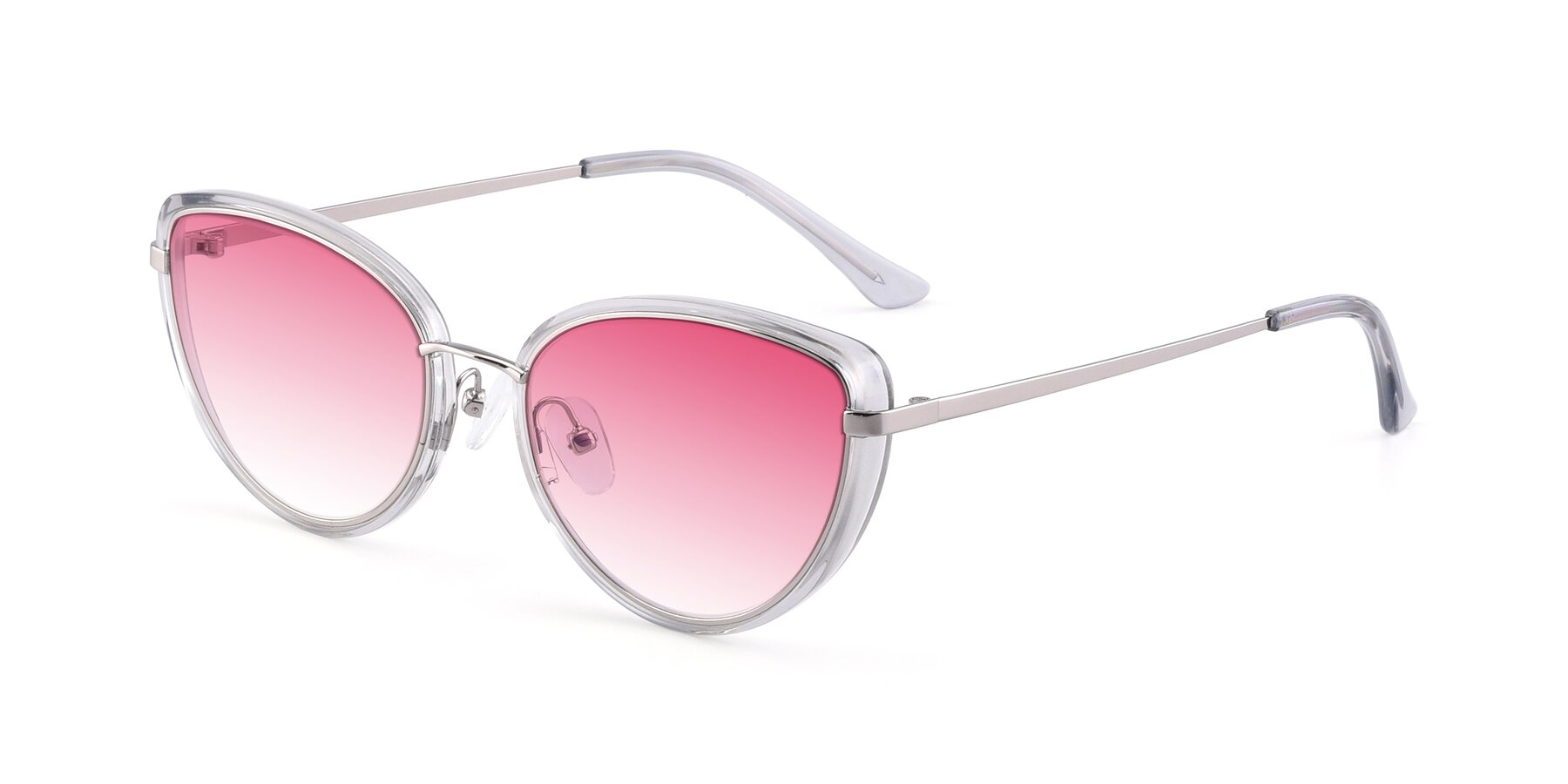 Angle of 17706 in Transparent Grey-Silver with Pink Gradient Lenses