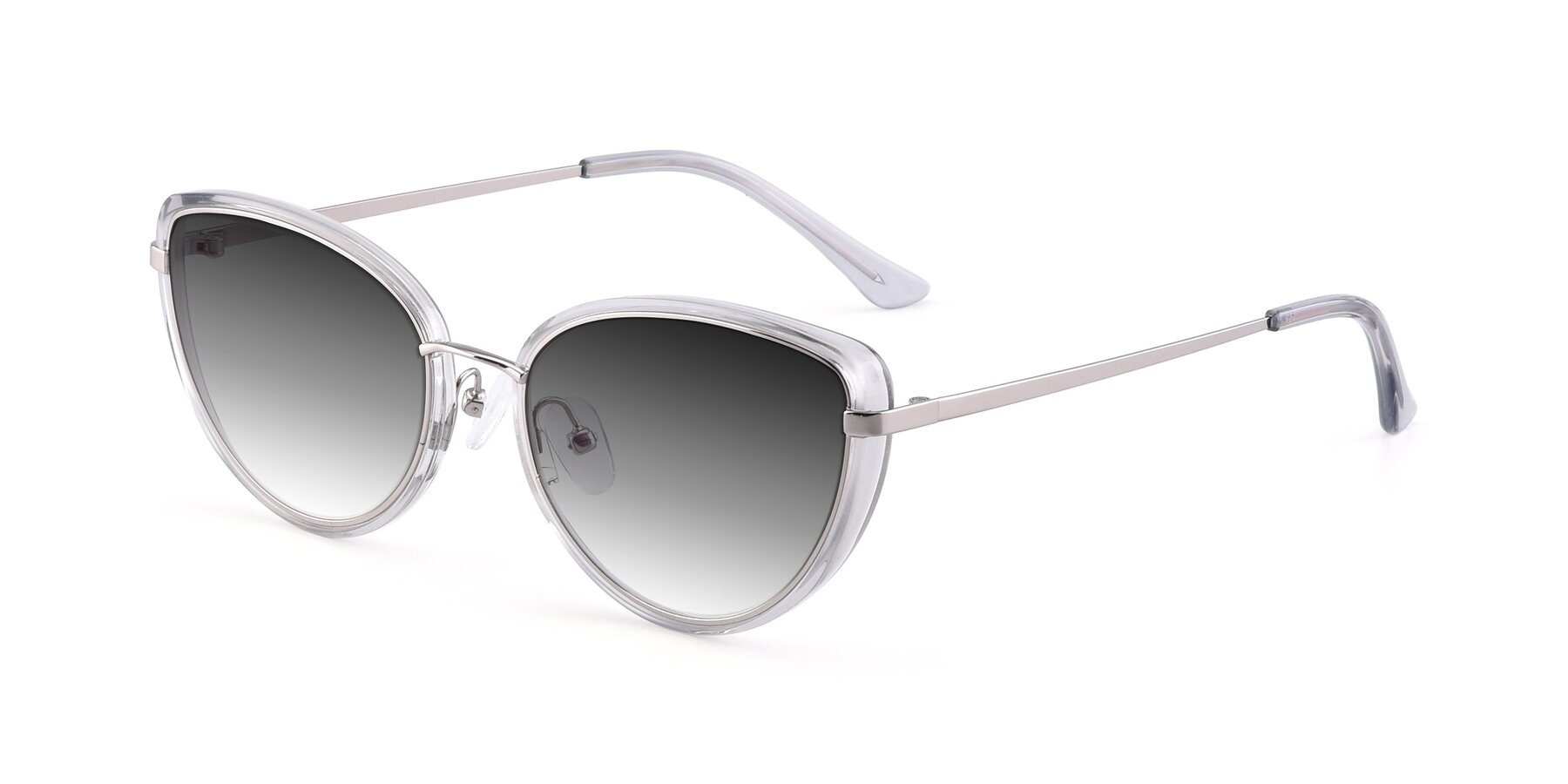 Angle of 17706 in Transparent Grey-Silver with Gray Gradient Lenses