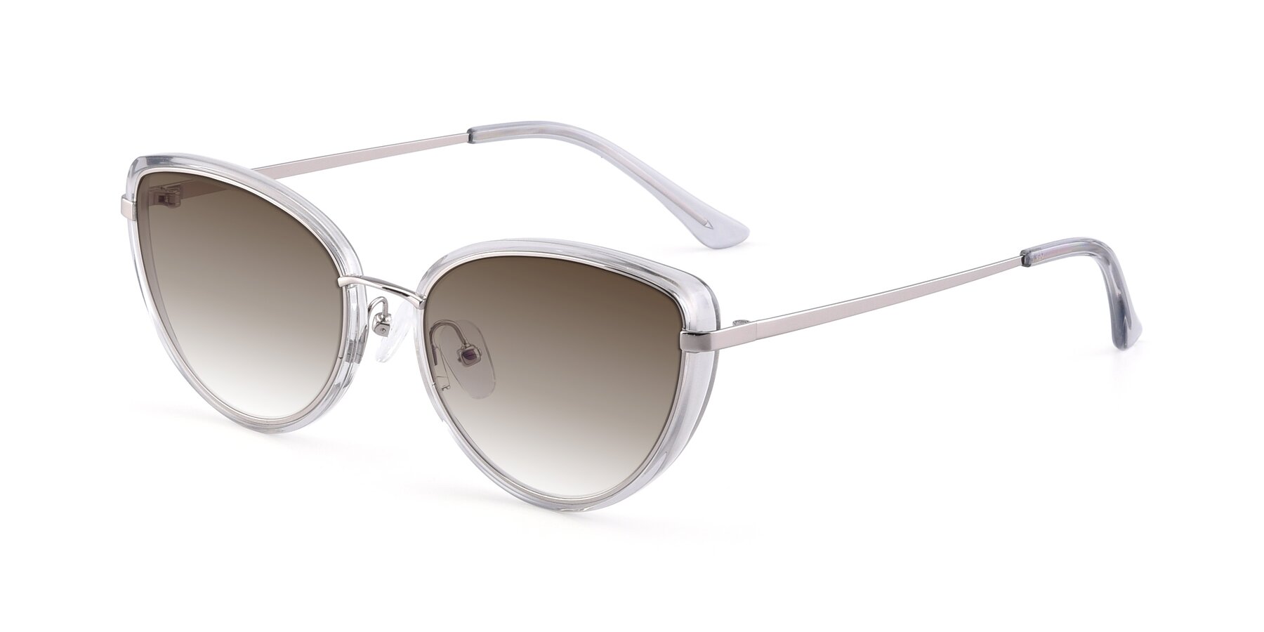 Angle of 17706 in Transparent Grey-Silver with Brown Gradient Lenses
