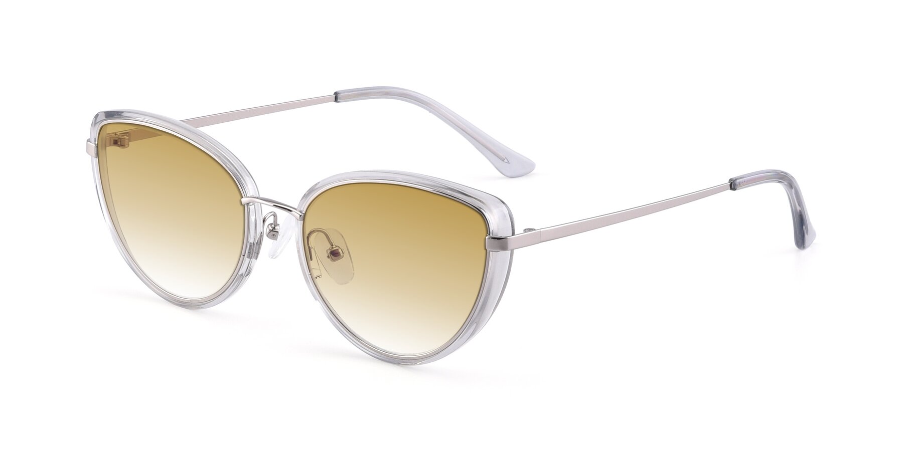Angle of 17706 in Transparent Grey-Silver with Champagne Gradient Lenses