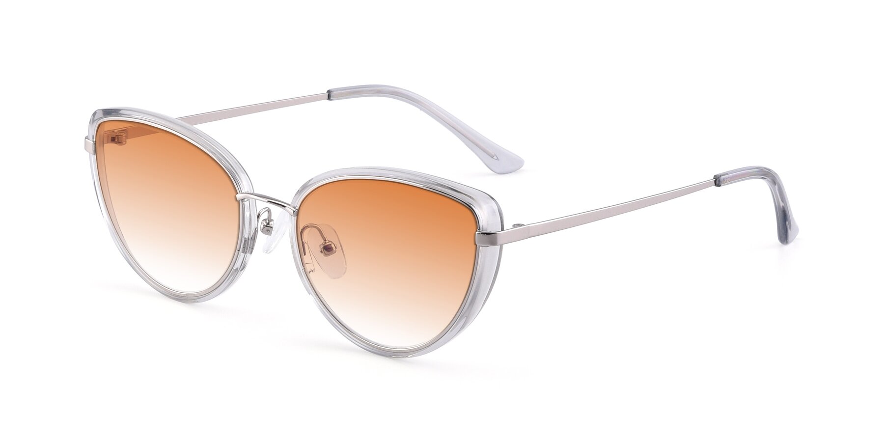 Angle of 17706 in Transparent Grey-Silver with Orange Gradient Lenses