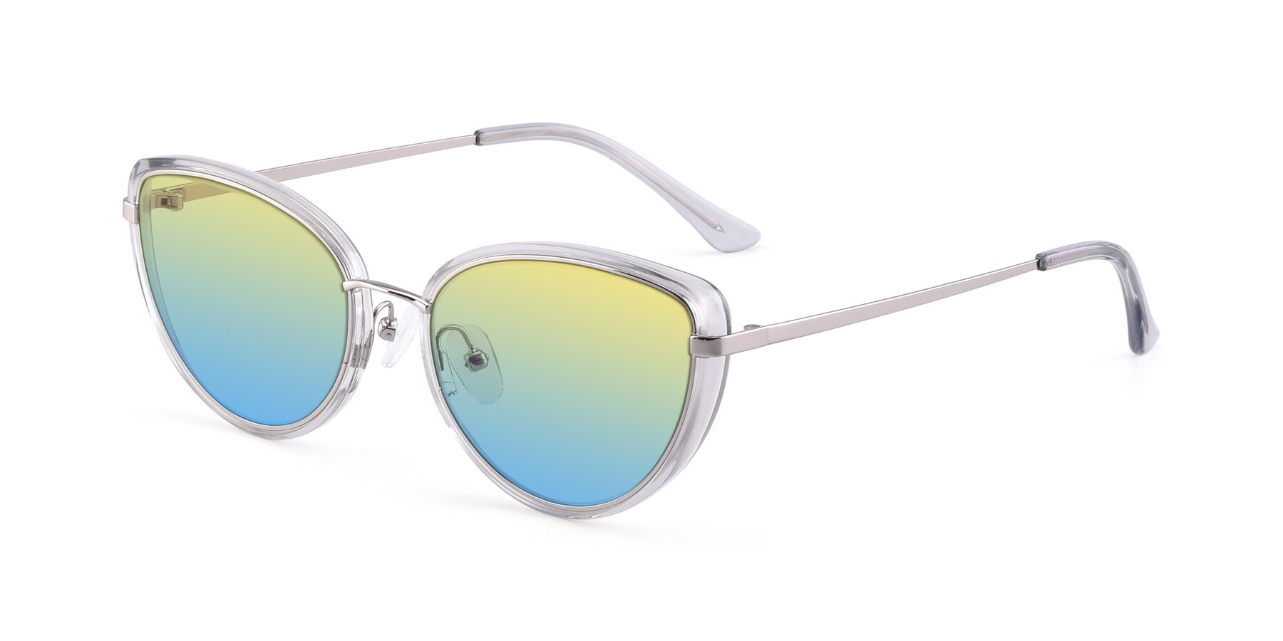 Angle of 17706 in Transparent Grey-Silver with Yellow / Blue Gradient Lenses