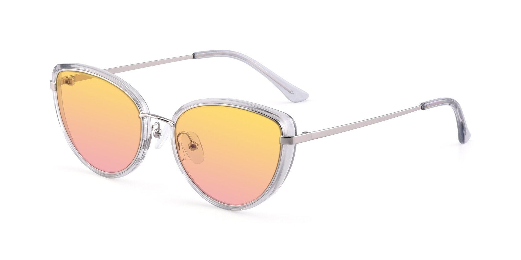 Angle of 17706 in Transparent Grey-Silver with Yellow / Pink Gradient Lenses