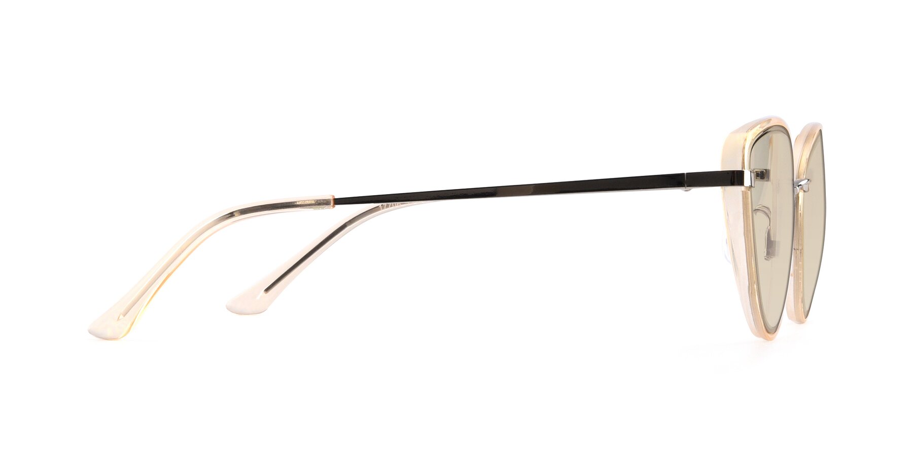 Side of 17706 in Transparent Caramel-Silver with Light Brown Tinted Lenses