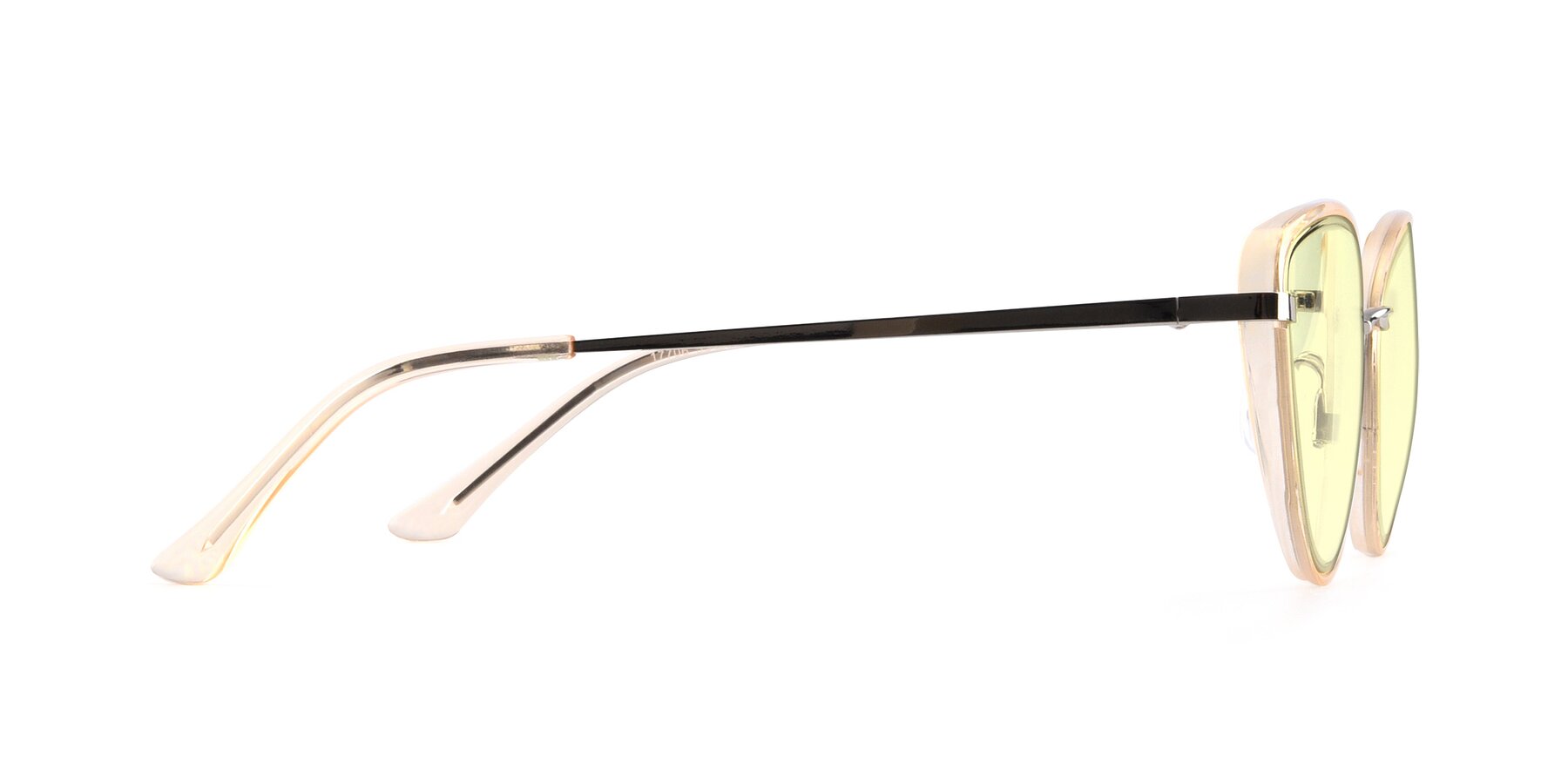 Side of 17706 in Transparent Caramel-Silver with Light Yellow Tinted Lenses