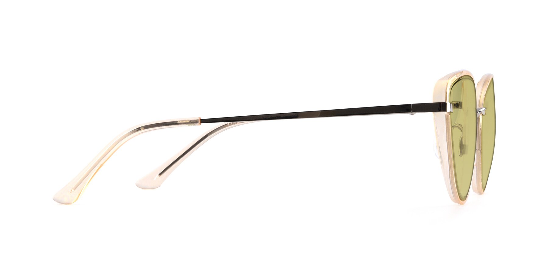 Side of 17706 in Transparent Caramel-Silver with Medium Champagne Tinted Lenses