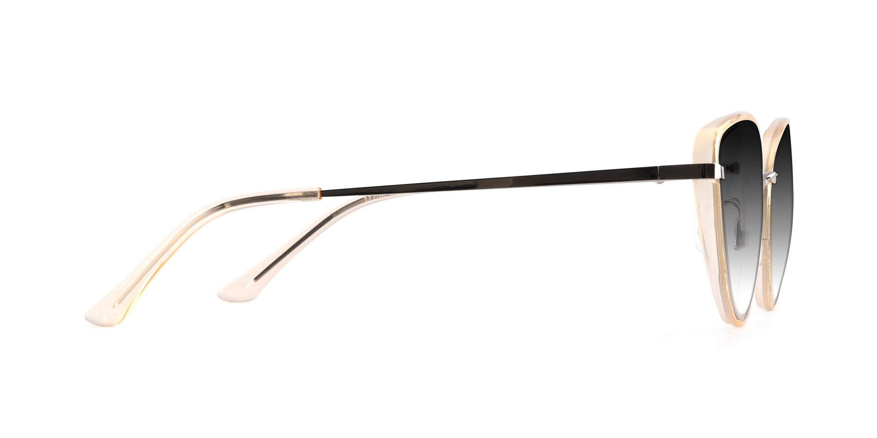 Side of 17706 in Transparent Caramel-Silver with Gray Gradient Lenses