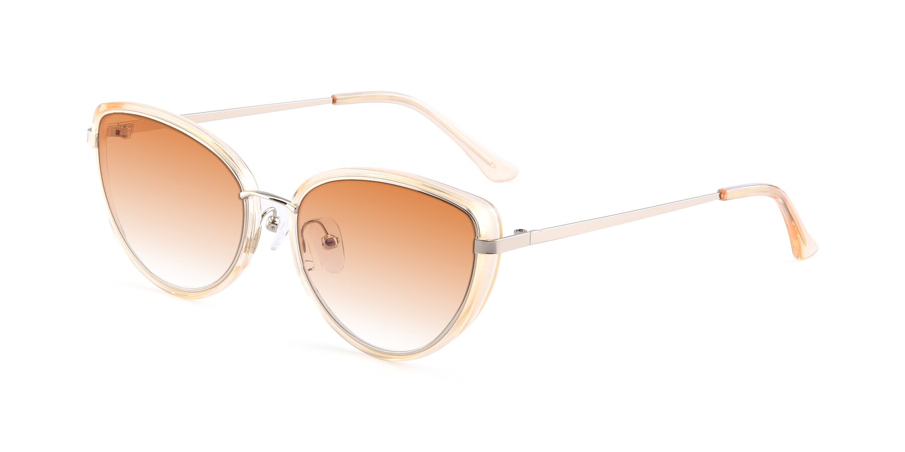 Angle of 17706 in Transparent Caramel-Silver with Orange Gradient Lenses