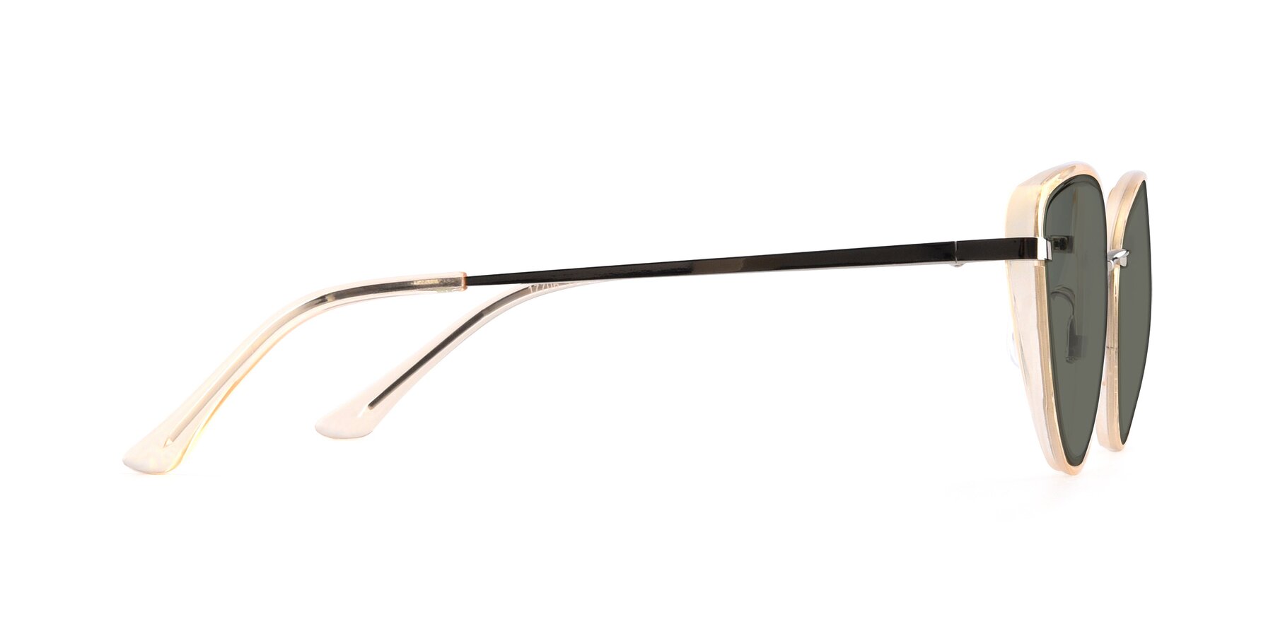 Side of 17706 in Transparent Caramel-Silver with Gray Polarized Lenses