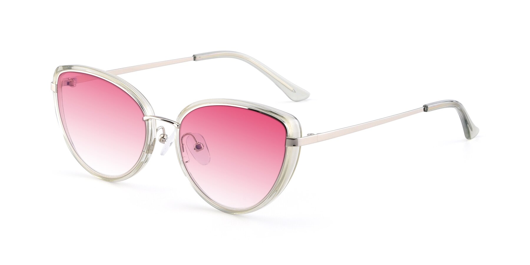 Angle of 17706 in Transparent Green-Silver with Pink Gradient Lenses