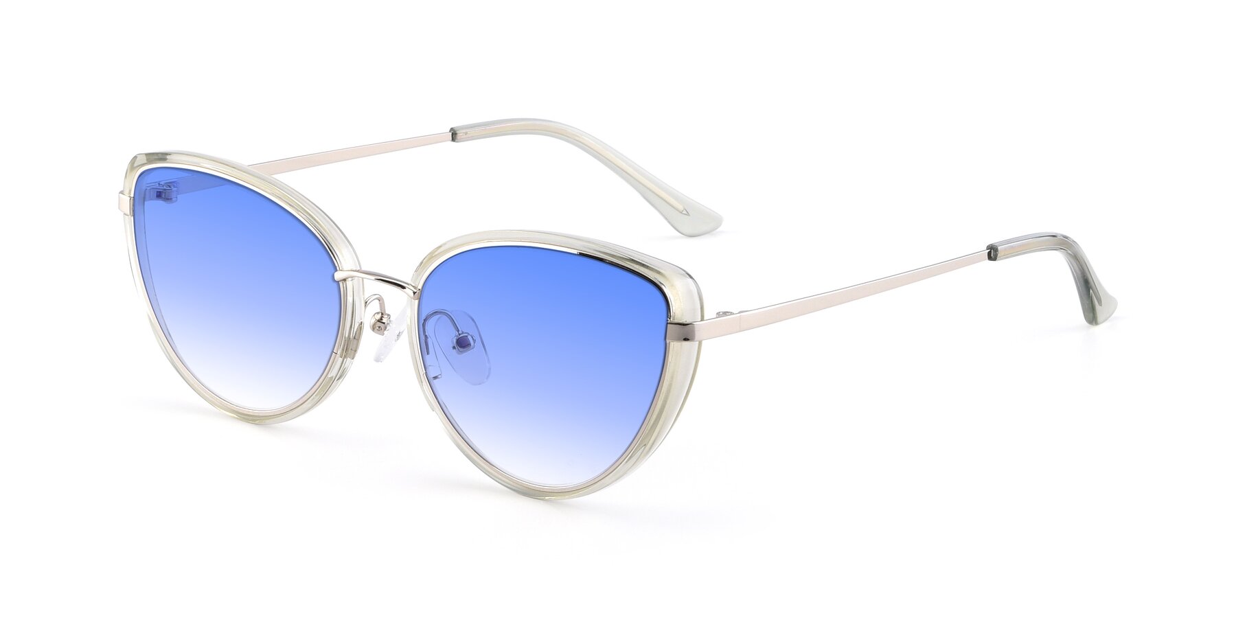 Angle of 17706 in Transparent Green-Silver with Blue Gradient Lenses