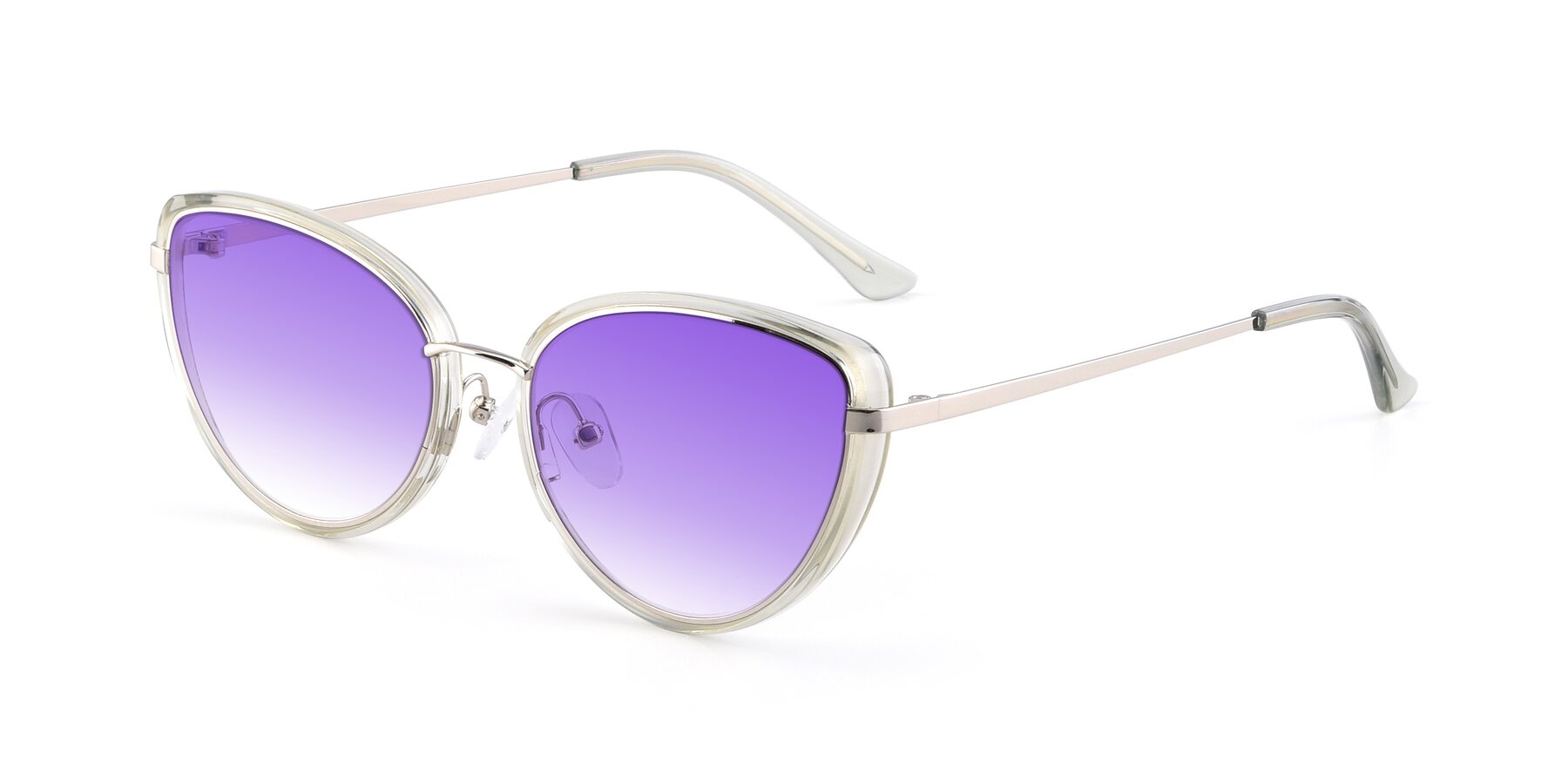 Angle of 17706 in Transparent Green-Silver with Purple Gradient Lenses
