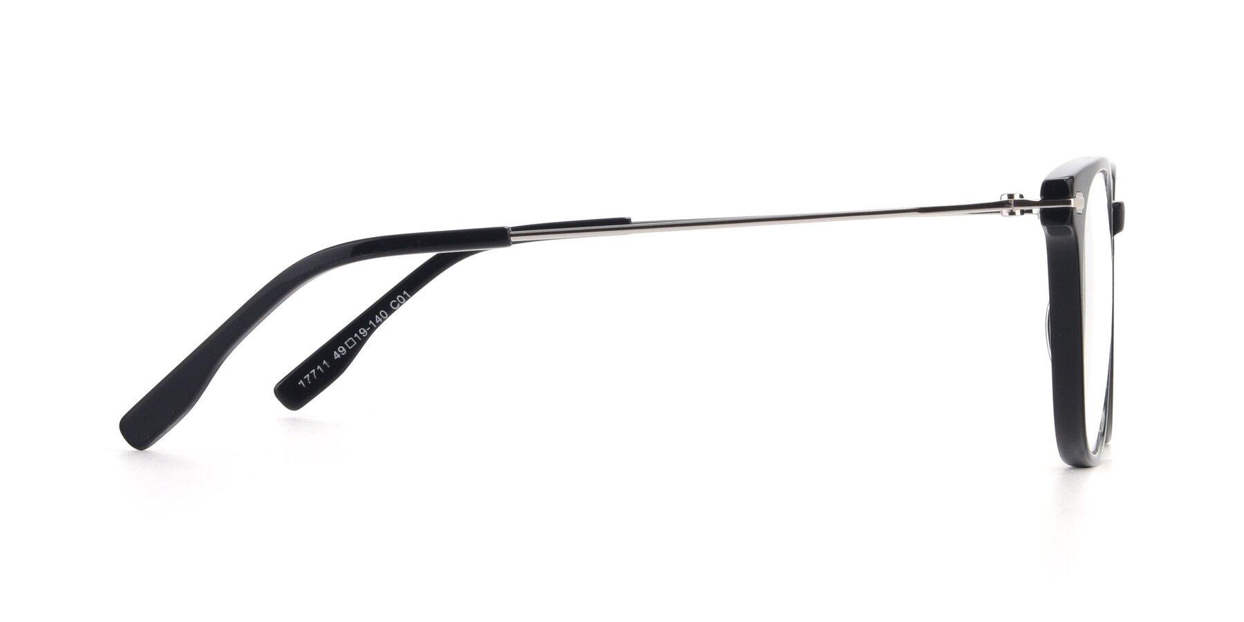 Side of 17711 in Black with Clear Reading Eyeglass Lenses