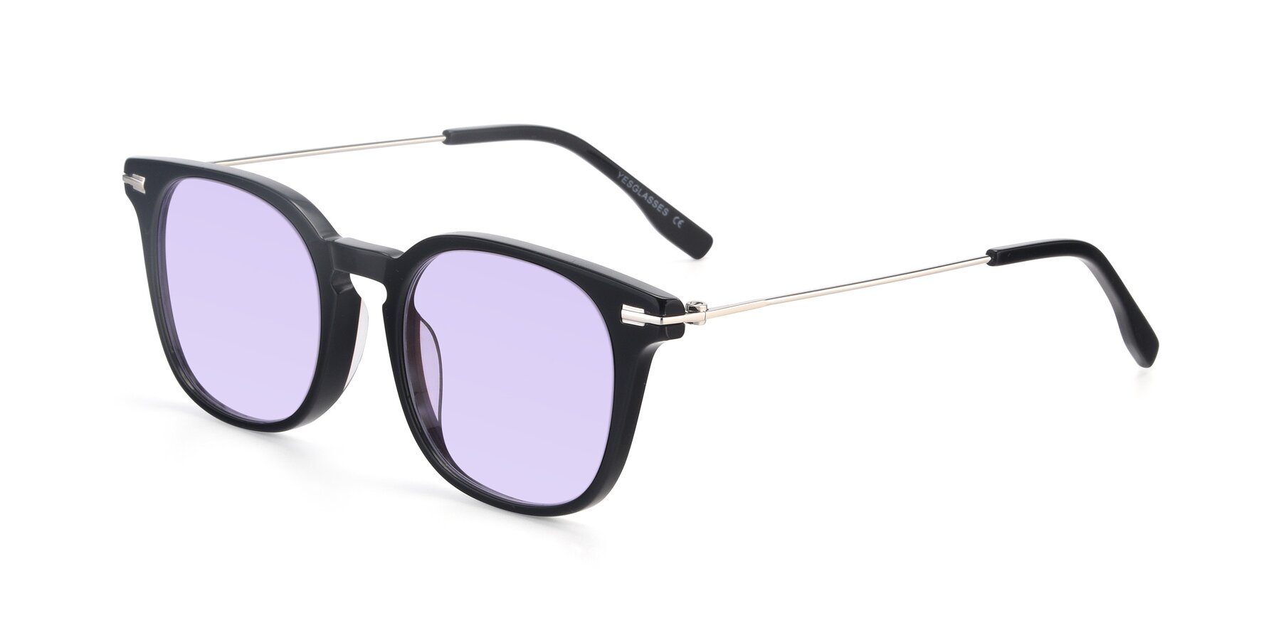 Angle of 17711 in Black with Light Purple Tinted Lenses