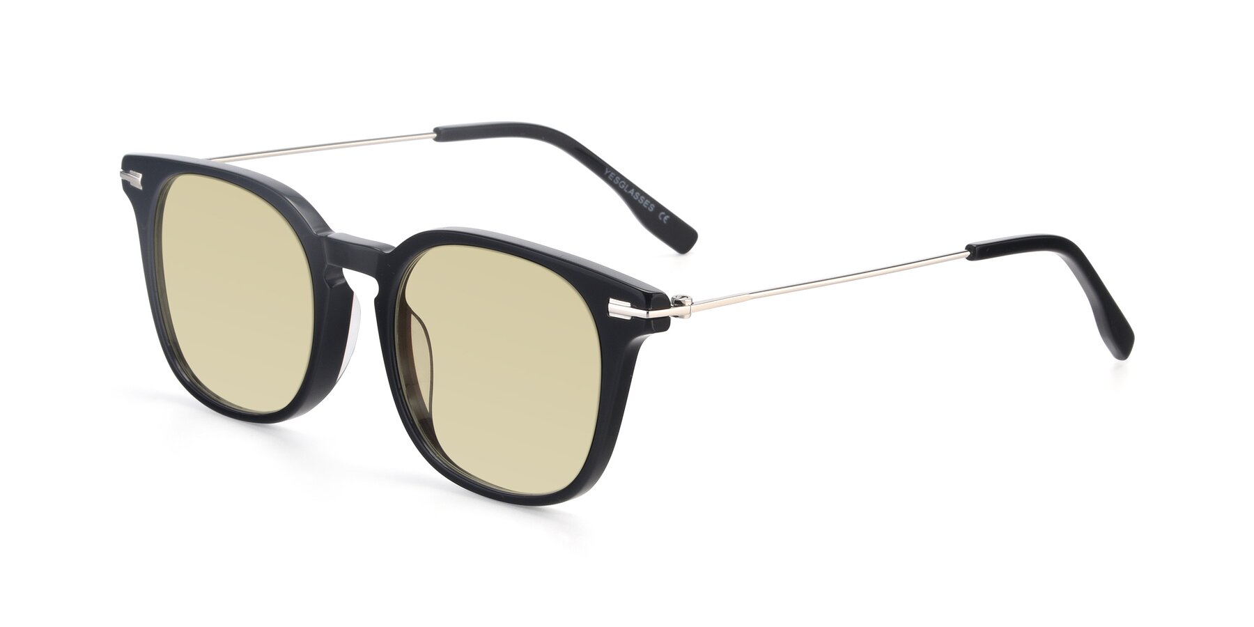 Angle of 17711 in Black with Light Champagne Tinted Lenses