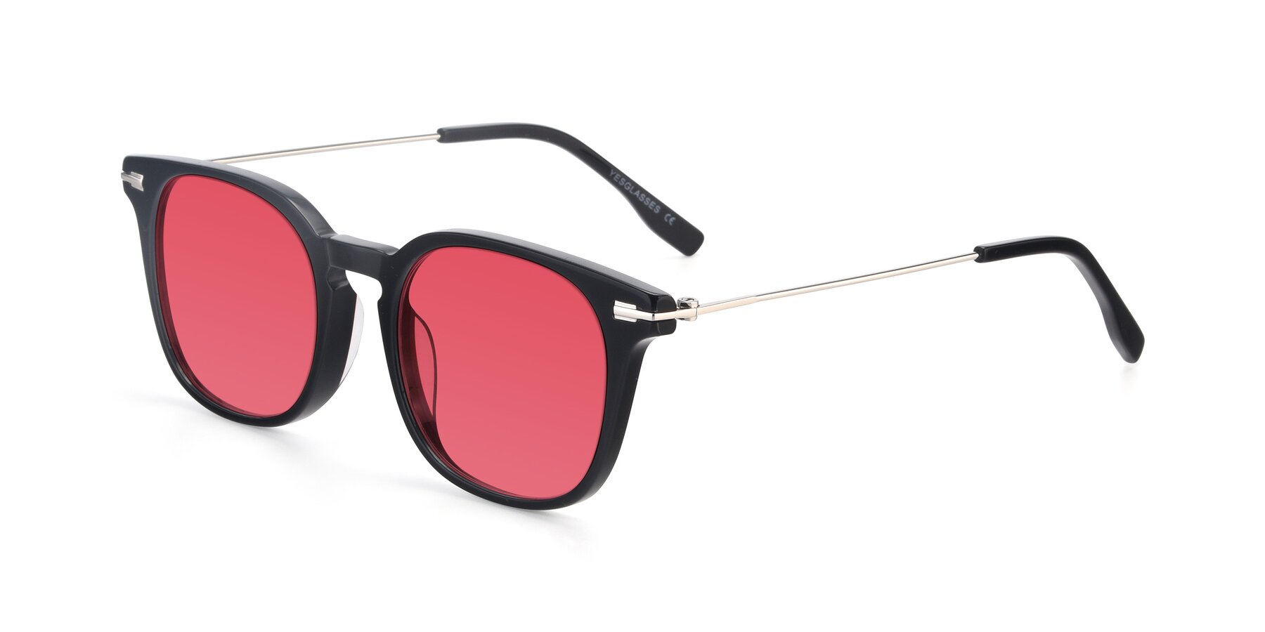 Angle of 17711 in Black with Red Tinted Lenses