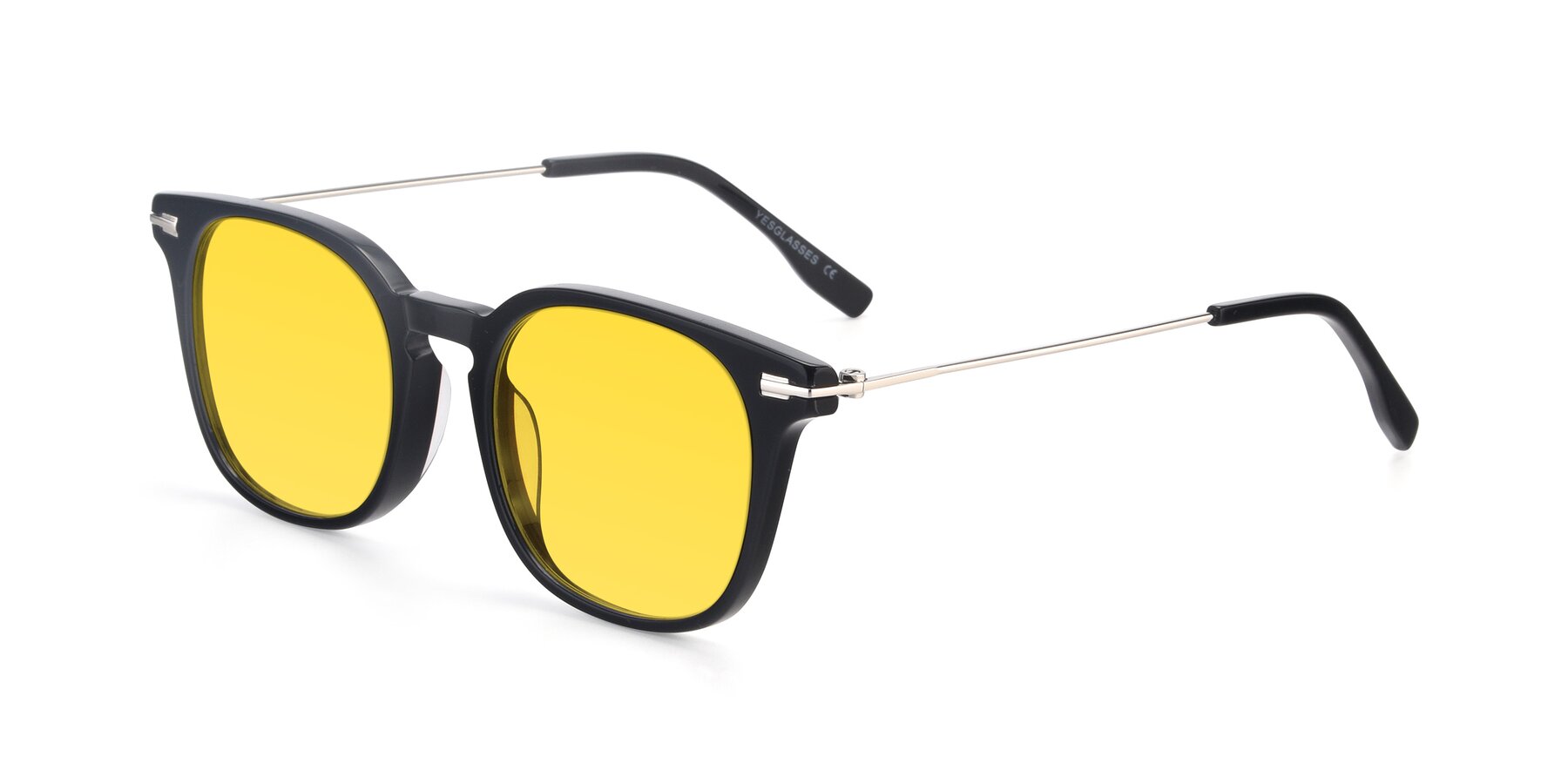 Angle of 17711 in Black with Yellow Tinted Lenses
