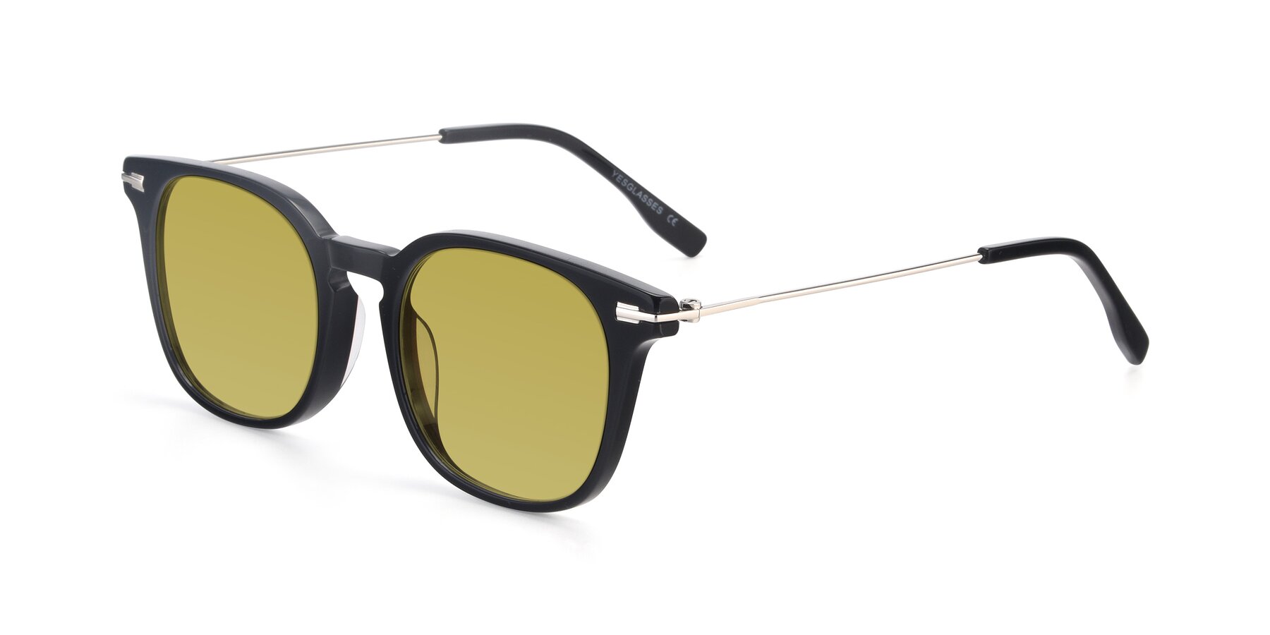 Angle of 17711 in Black with Champagne Tinted Lenses