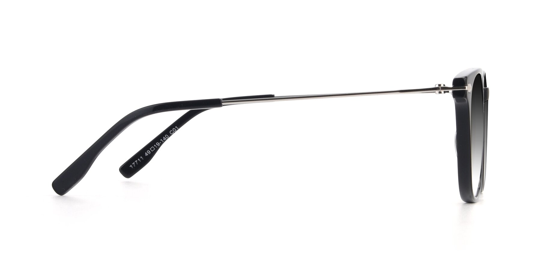 Side of 17711 in Black with Gray Gradient Lenses