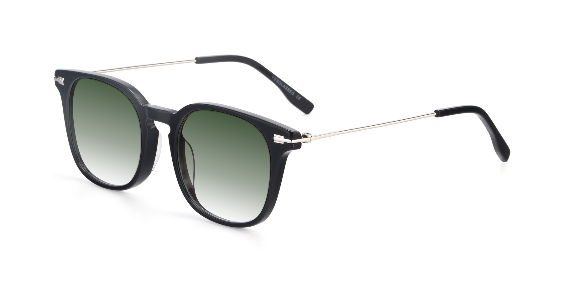 Angle of 17711 in Black with Green Gradient Lenses