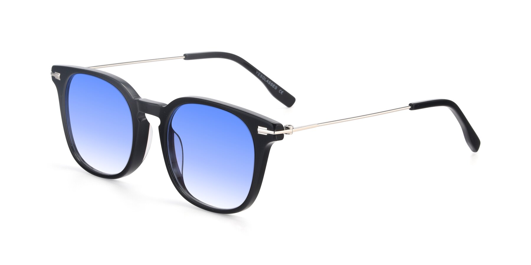 Angle of 17711 in Black with Blue Gradient Lenses
