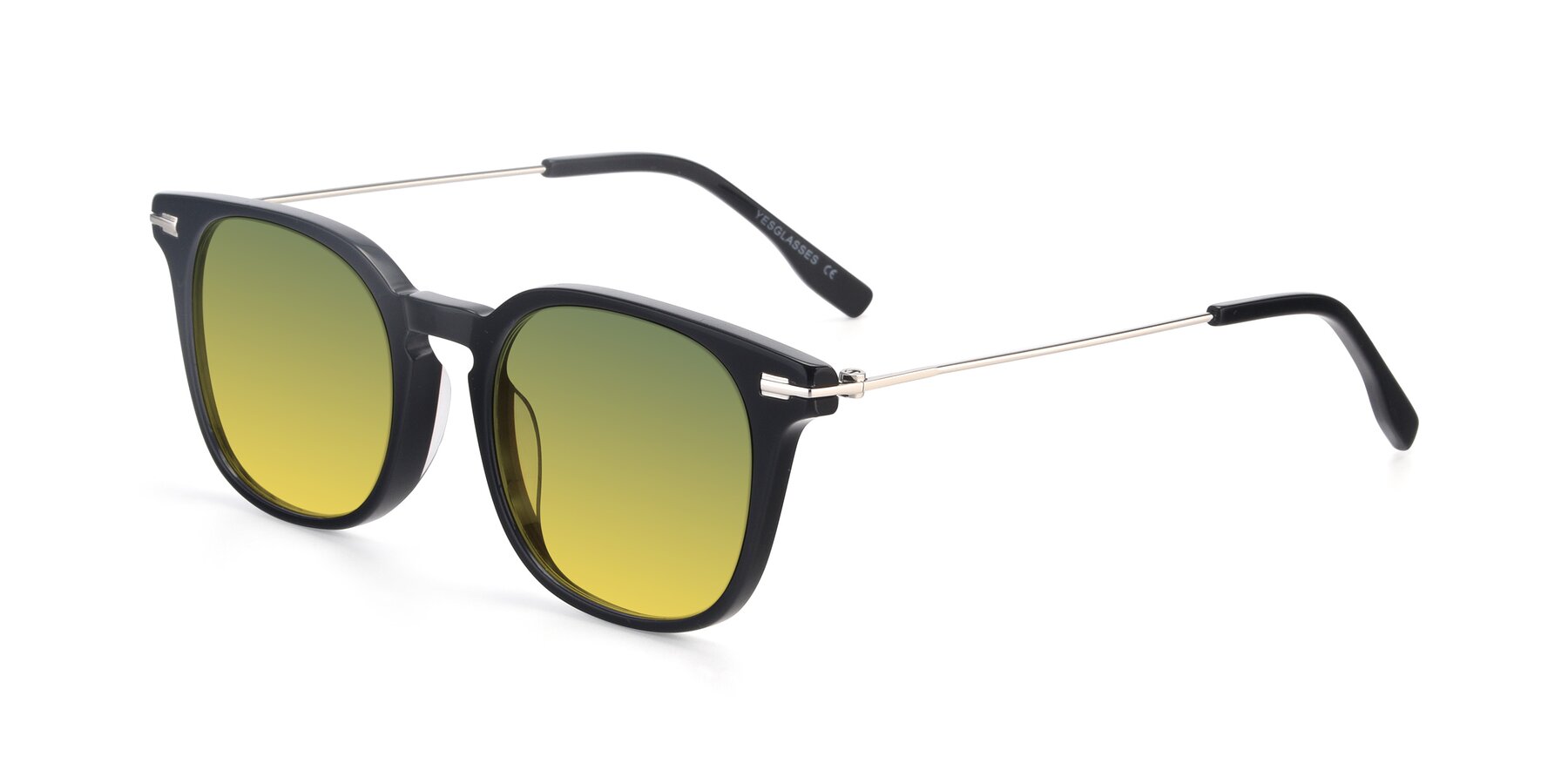 Angle of 17711 in Black with Green / Yellow Gradient Lenses