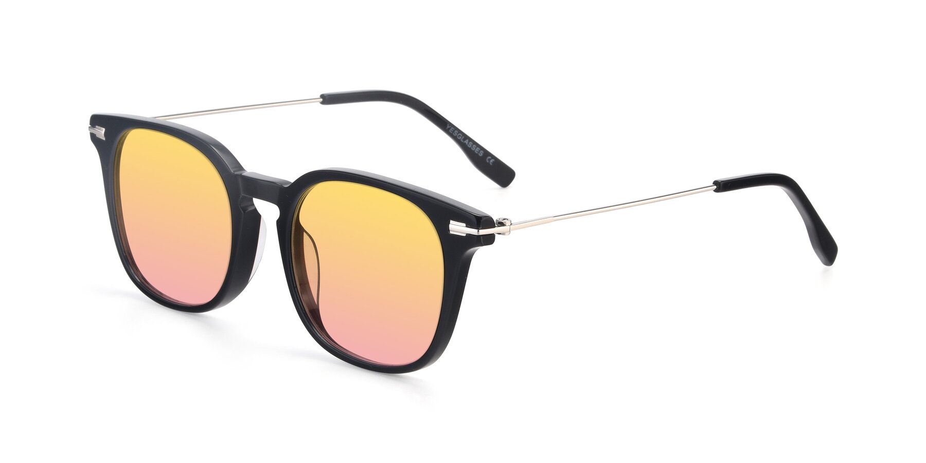 Angle of 17711 in Black with Yellow / Pink Gradient Lenses