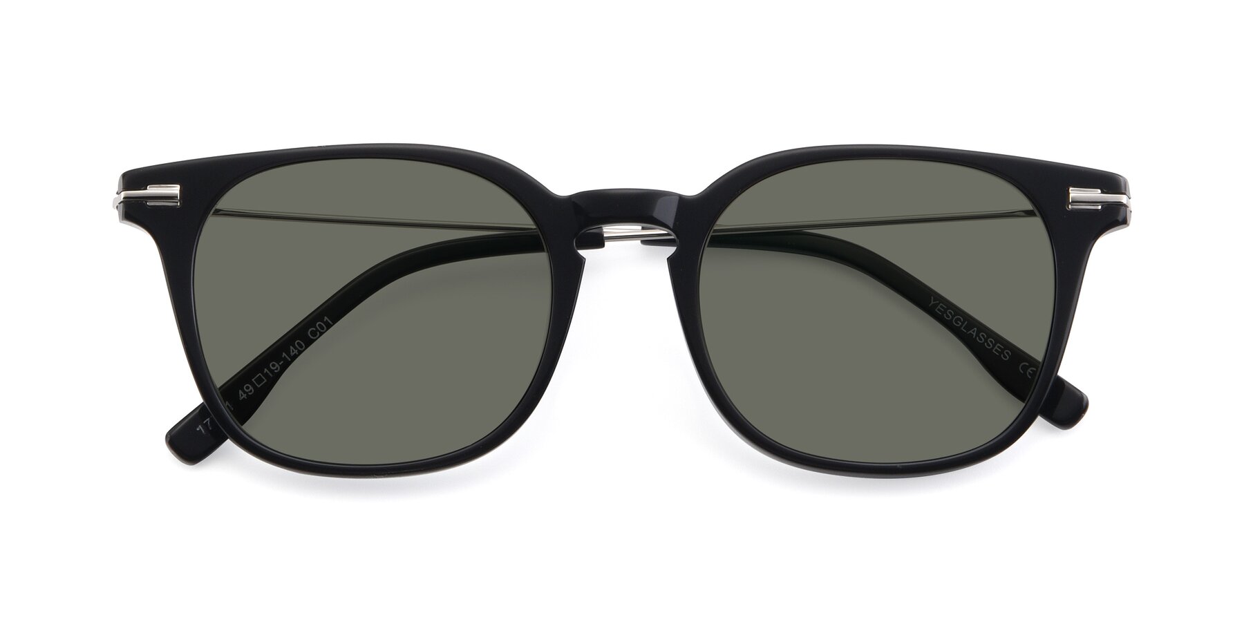 Folded Front of 17711 in Black with Gray Polarized Lenses