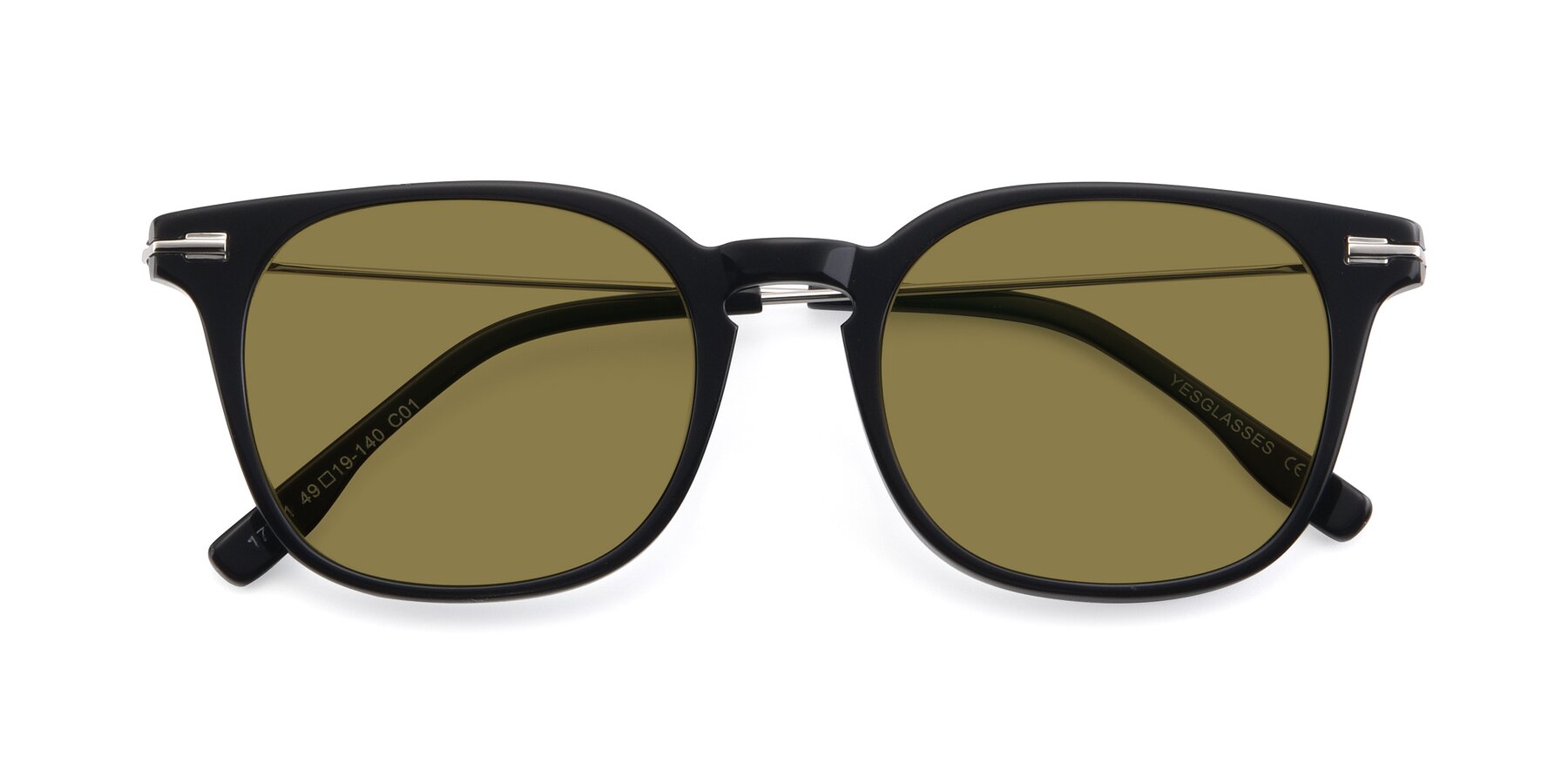 Folded Front of 17711 in Black with Brown Polarized Lenses