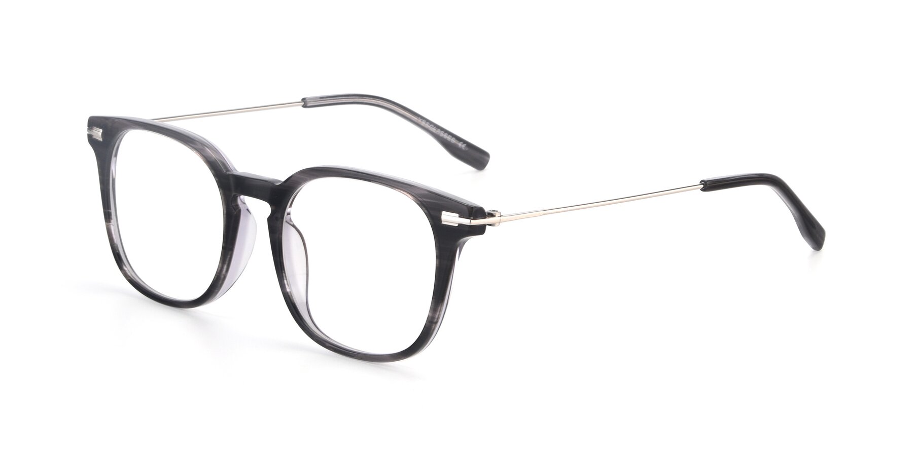 Angle of 17711 in Grey with Clear Eyeglass Lenses