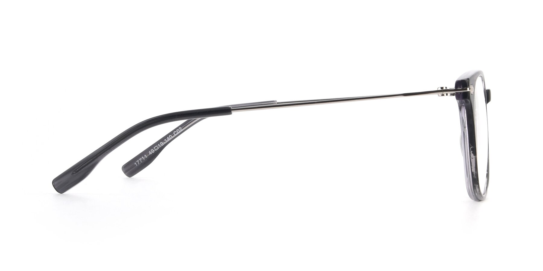 Side of 17711 in Grey with Clear Reading Eyeglass Lenses